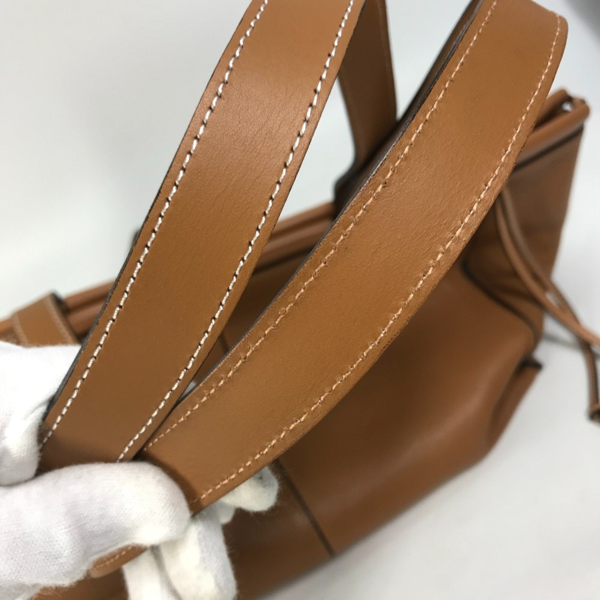Loewe Brown Camel Leather Shoulder Bag Tote Bag (Pre-Owned)
