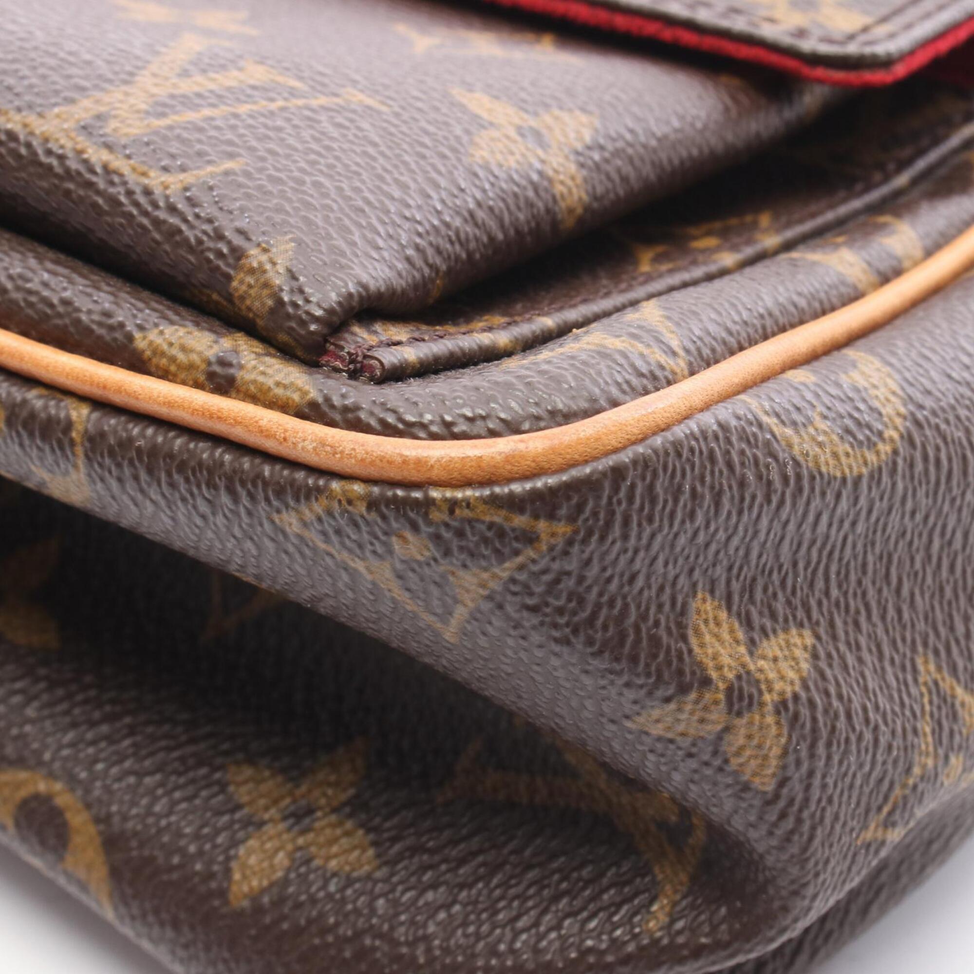 Louis Vuitton Brown Monogram Coated Canvas Leather Handbag Shoulder Bag (Pre-Owned)
