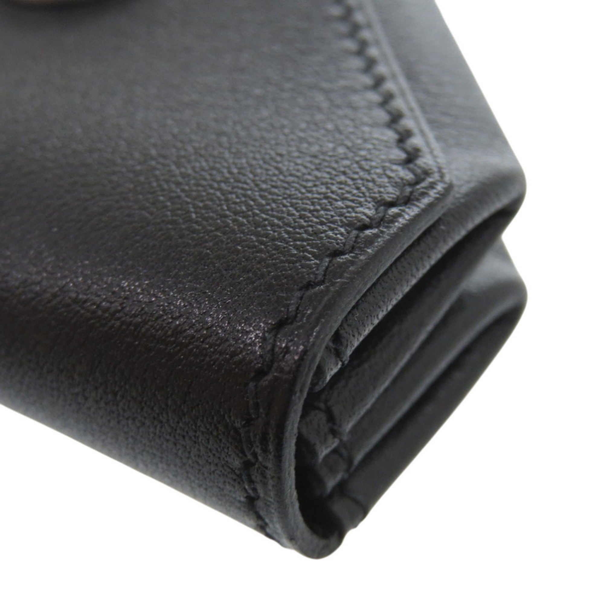 Hermes Black Gulliver Leather Coin Purse/Coin Case (Pre-Owned)