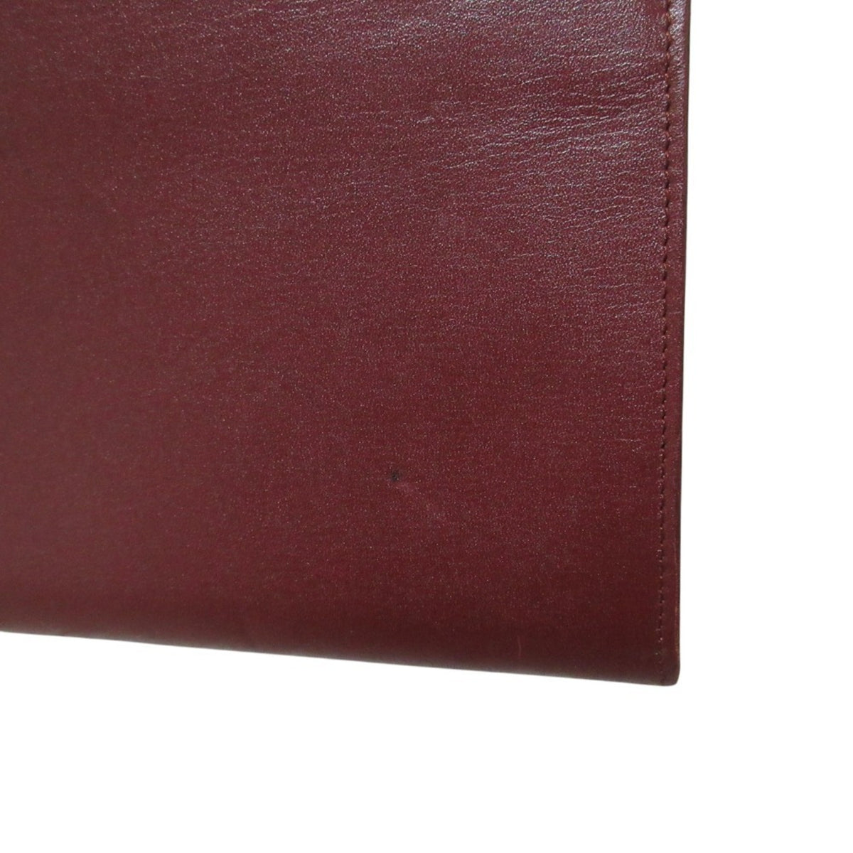 Cartier Bordeaux Leather Clutch Bag (Pre-Owned)
