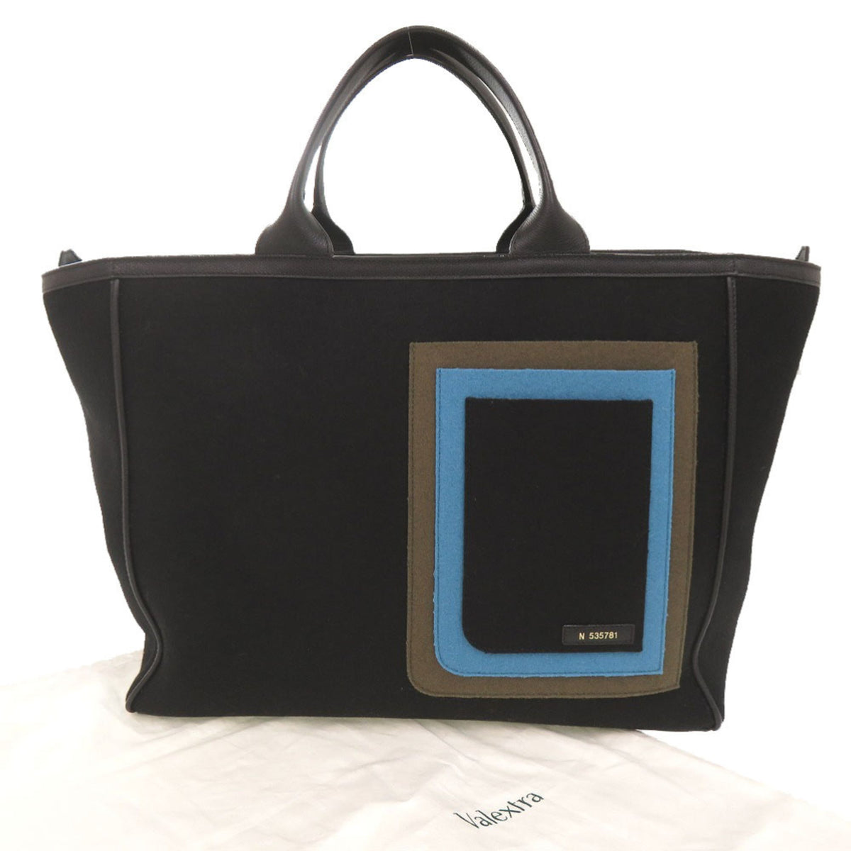 Valextra Black Leather Tote Bag (Pre-Owned)