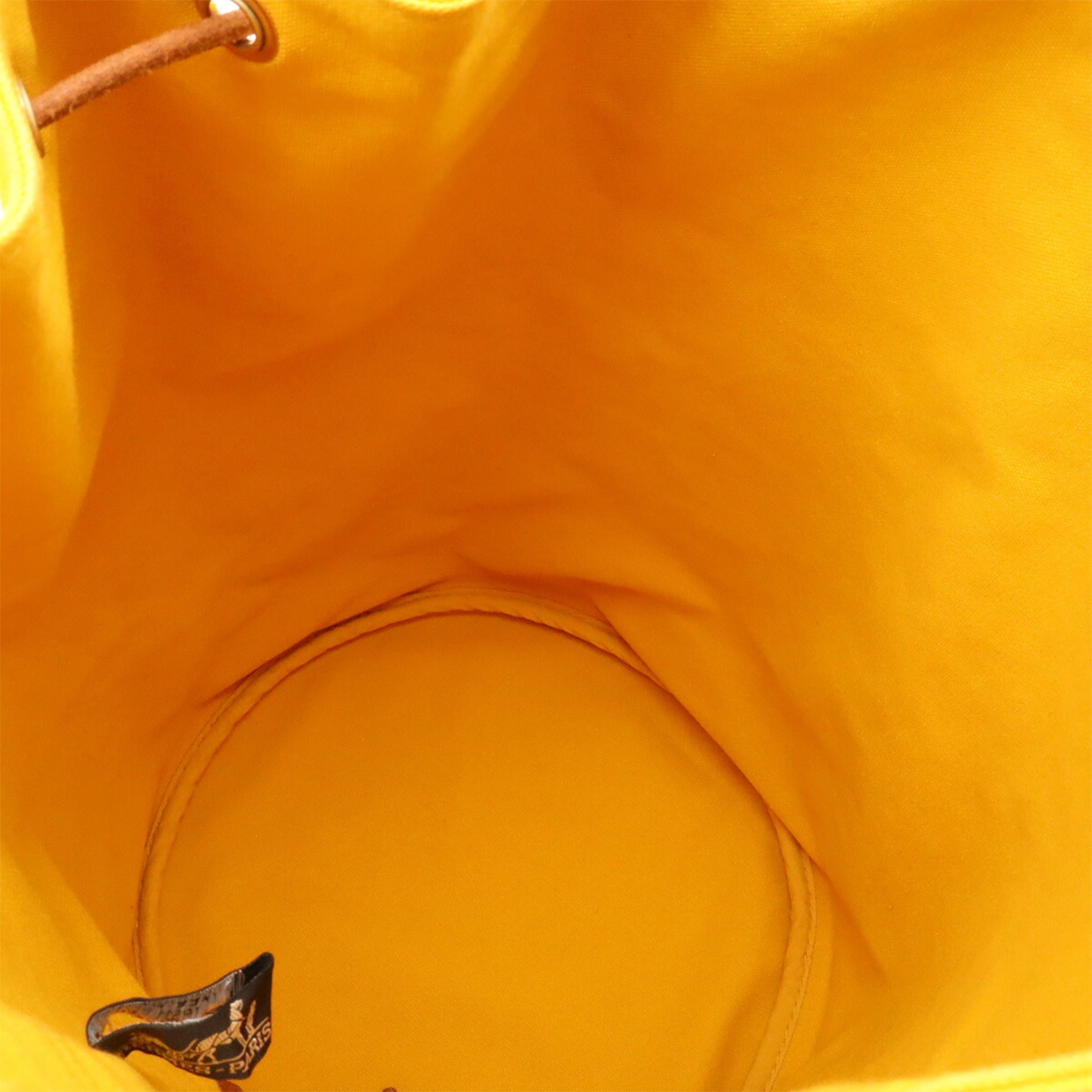 Hermes Yellow Canvas Shoulder Bag (Pre-Owned)