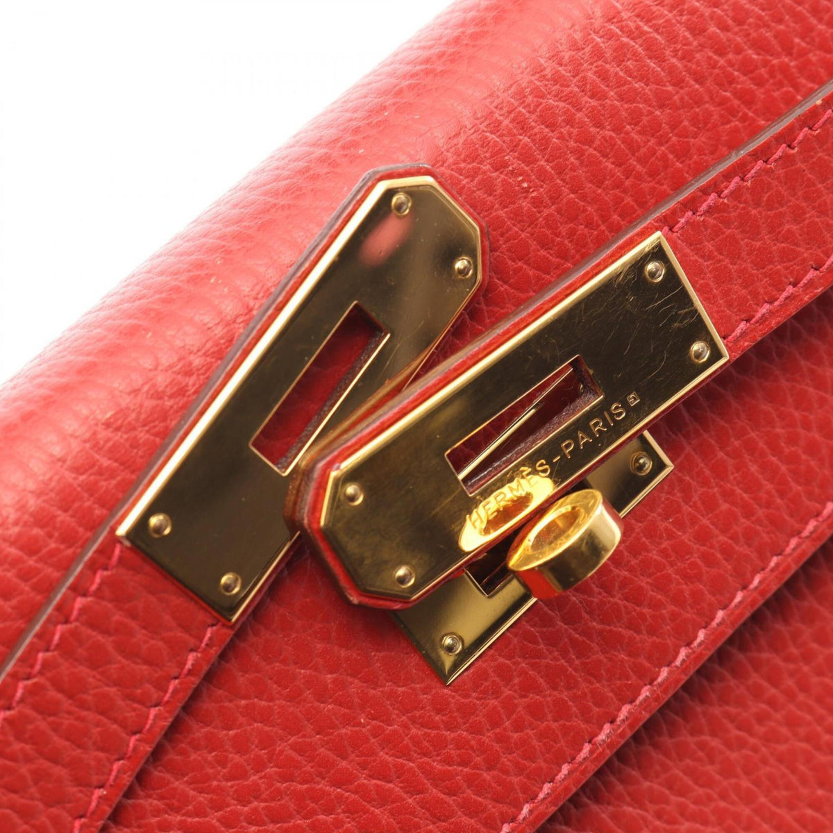 Hermes Red Color Ardennes Leather Backpack (Pre-Owned)