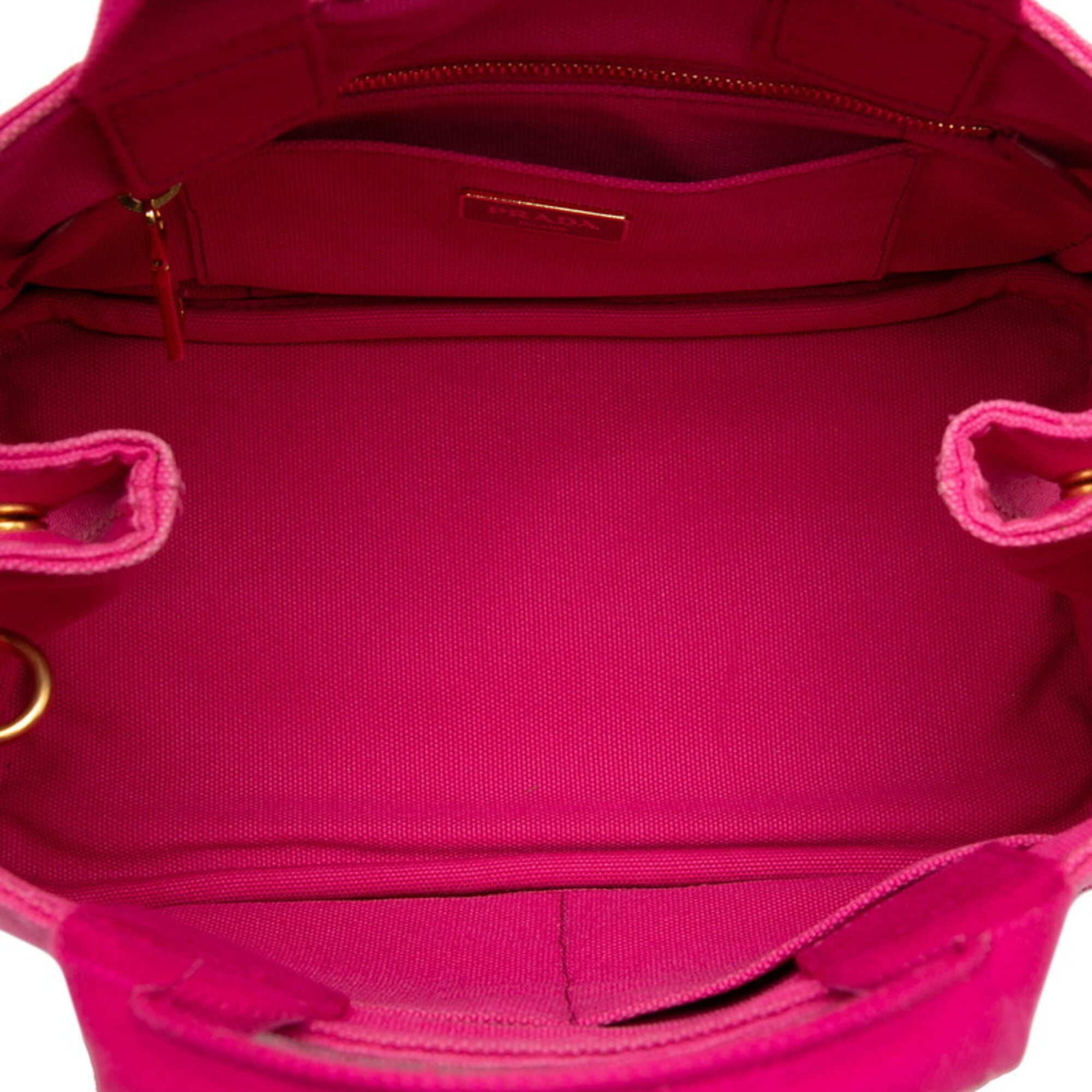 Prada Pink Canvas Handbag Shoulder Bag (Pre-Owned)
