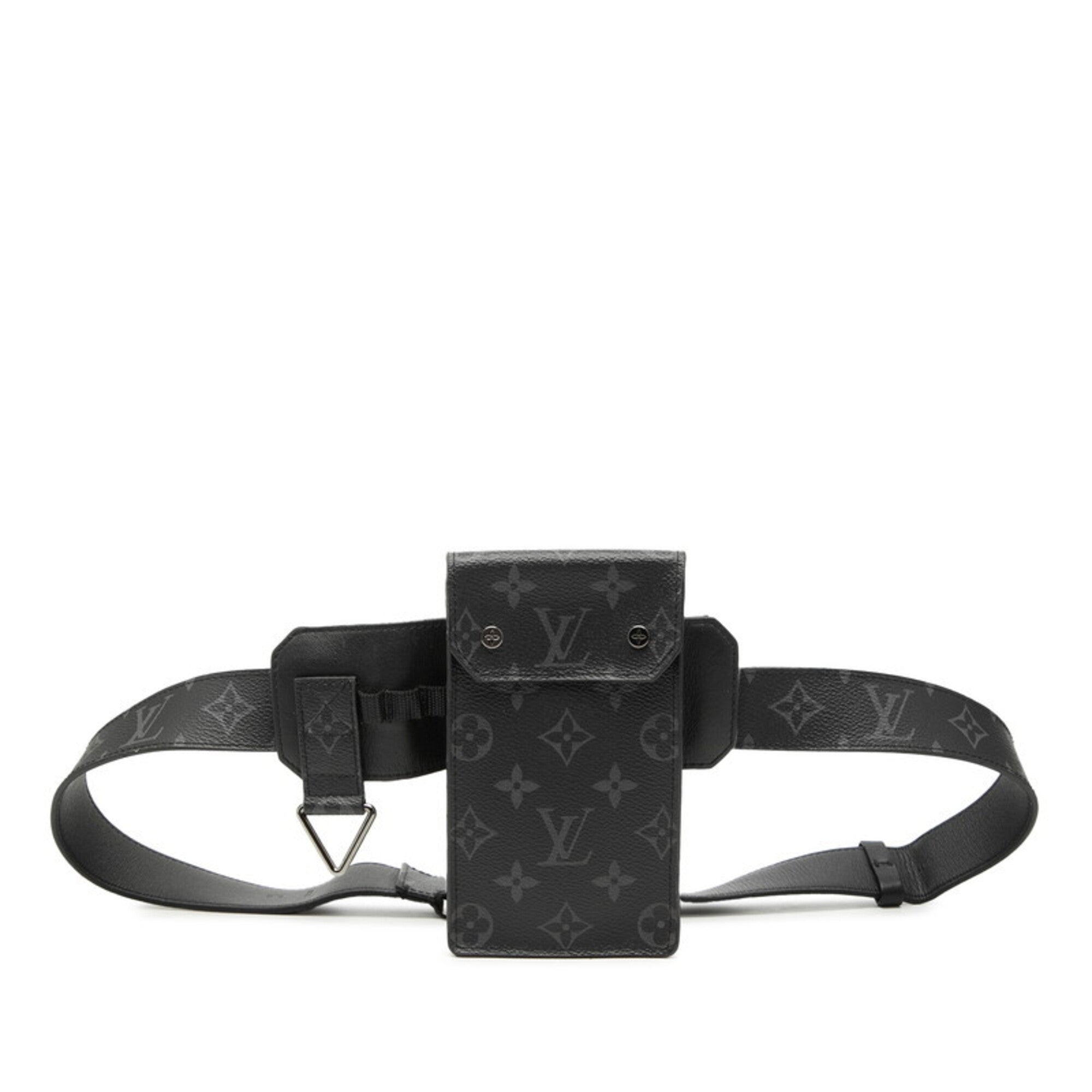 Louis Vuitton Black Pvc Leather Fanny Pack Sling Bag (Pre-Owned)