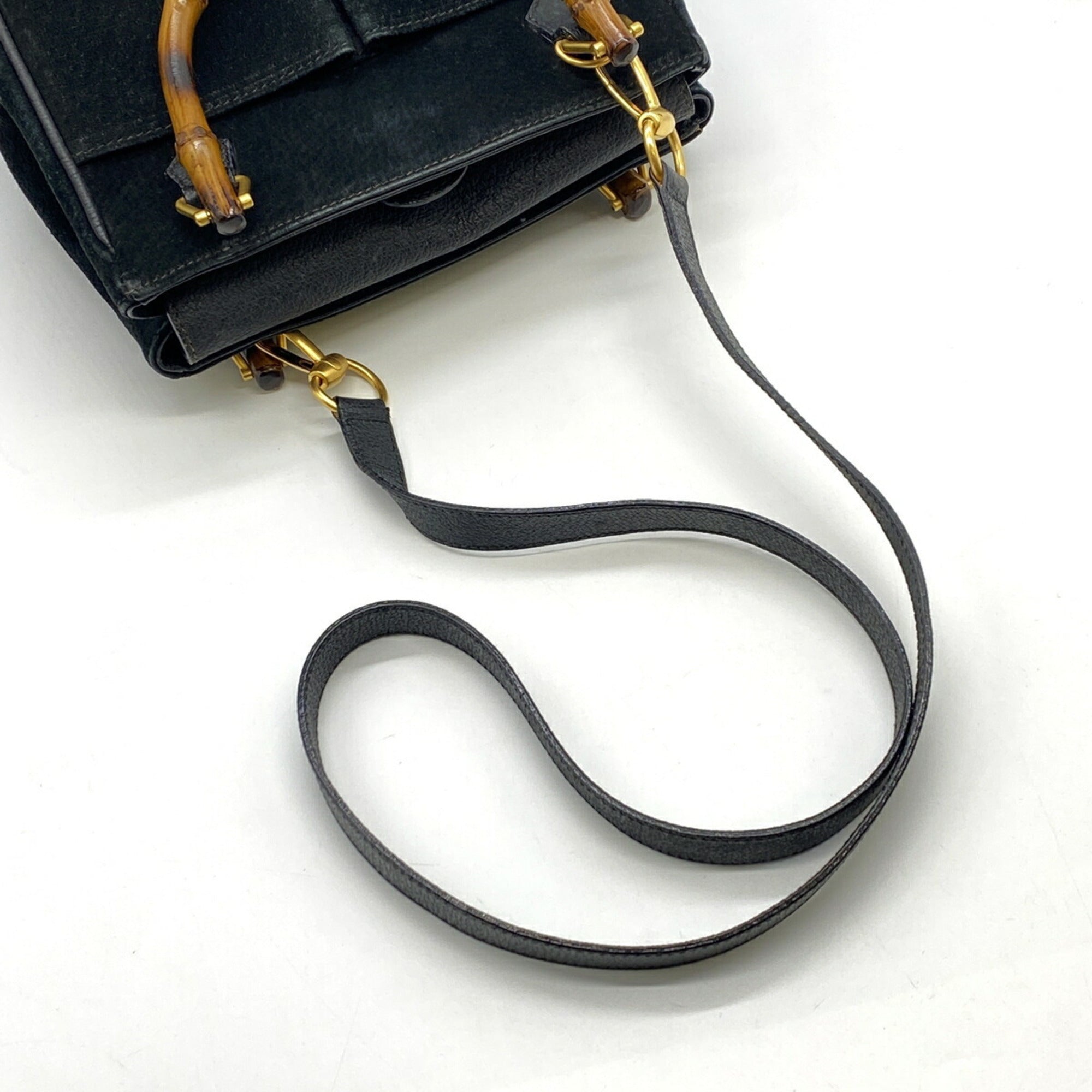 Gucci Black Suede Handbag (Pre-Owned)