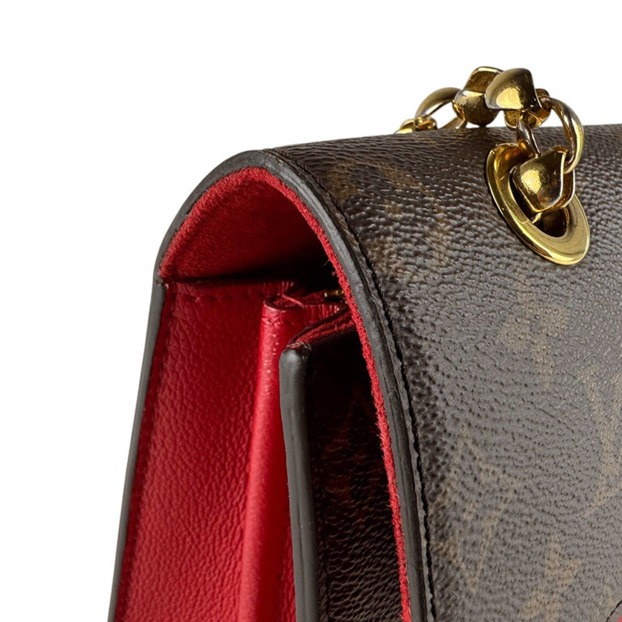 Louis Vuitton Brown Monogram Red Color Monogram Shoulder Bag (Pre-Owned)