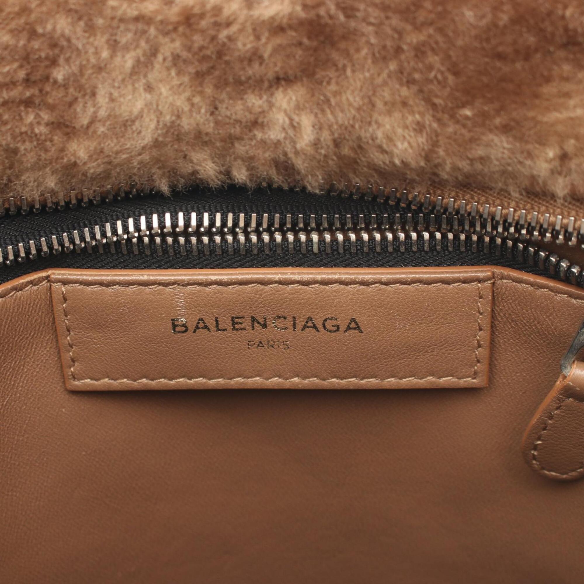 Balenciaga Brown Leather Handbag Tote Bag (Pre-Owned)