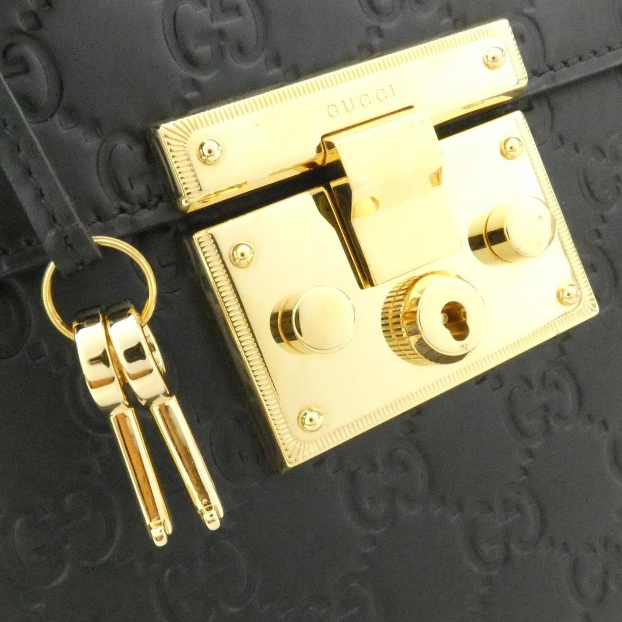 Gucci Black Leather Handbag (Pre-Owned)