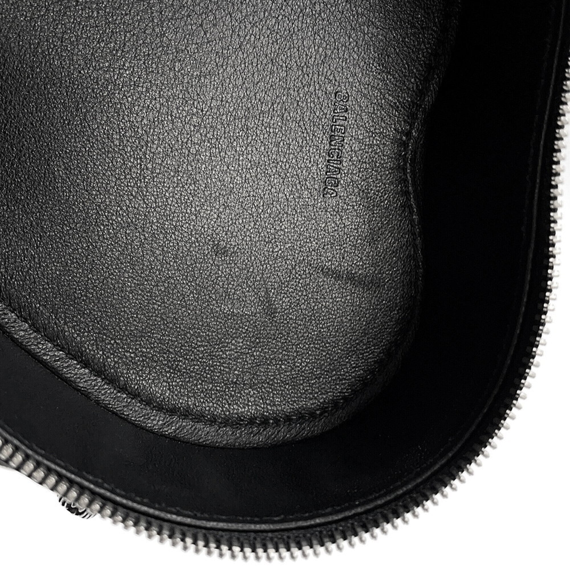 Balenciaga Black Leather Handbag Pouch (Pre-Owned)