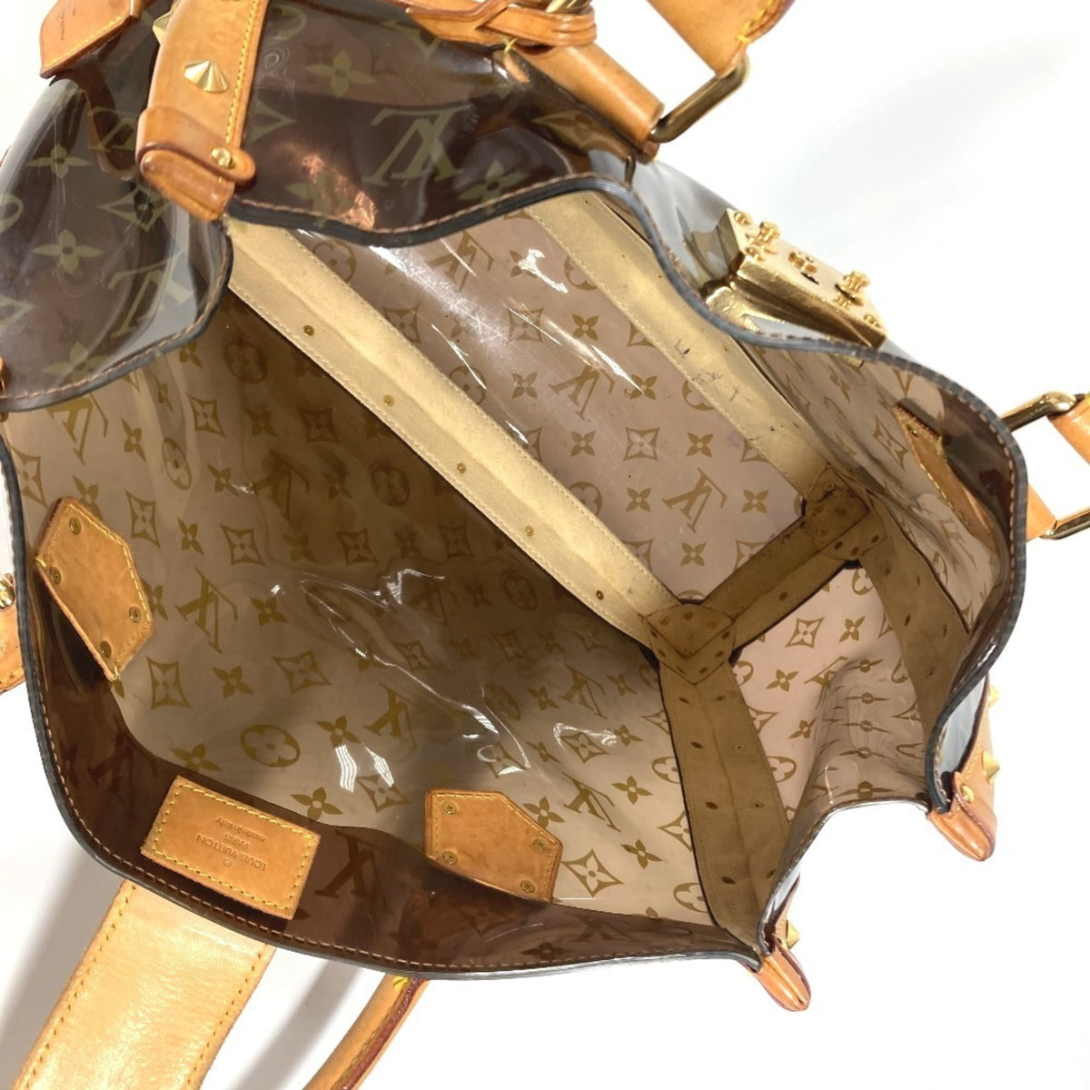 Louis Vuitton Brown Vinyl Shoulder Bag Tote Bag (Pre-Owned)