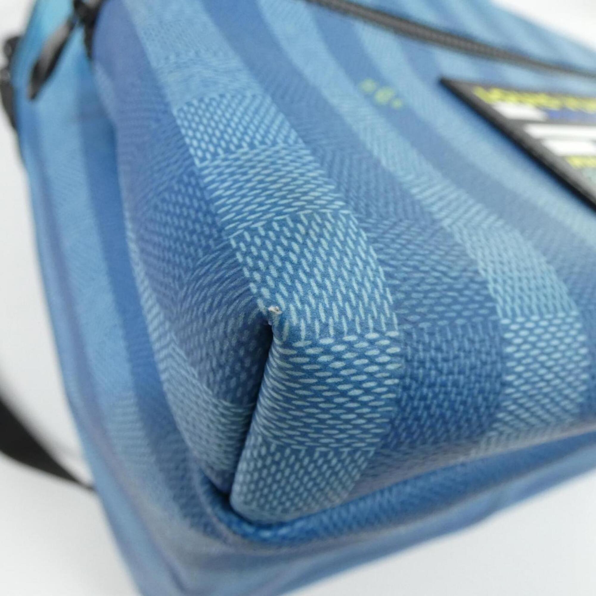Louis Vuitton Blue Vert Coated Canvas Backpack (Pre-Owned)