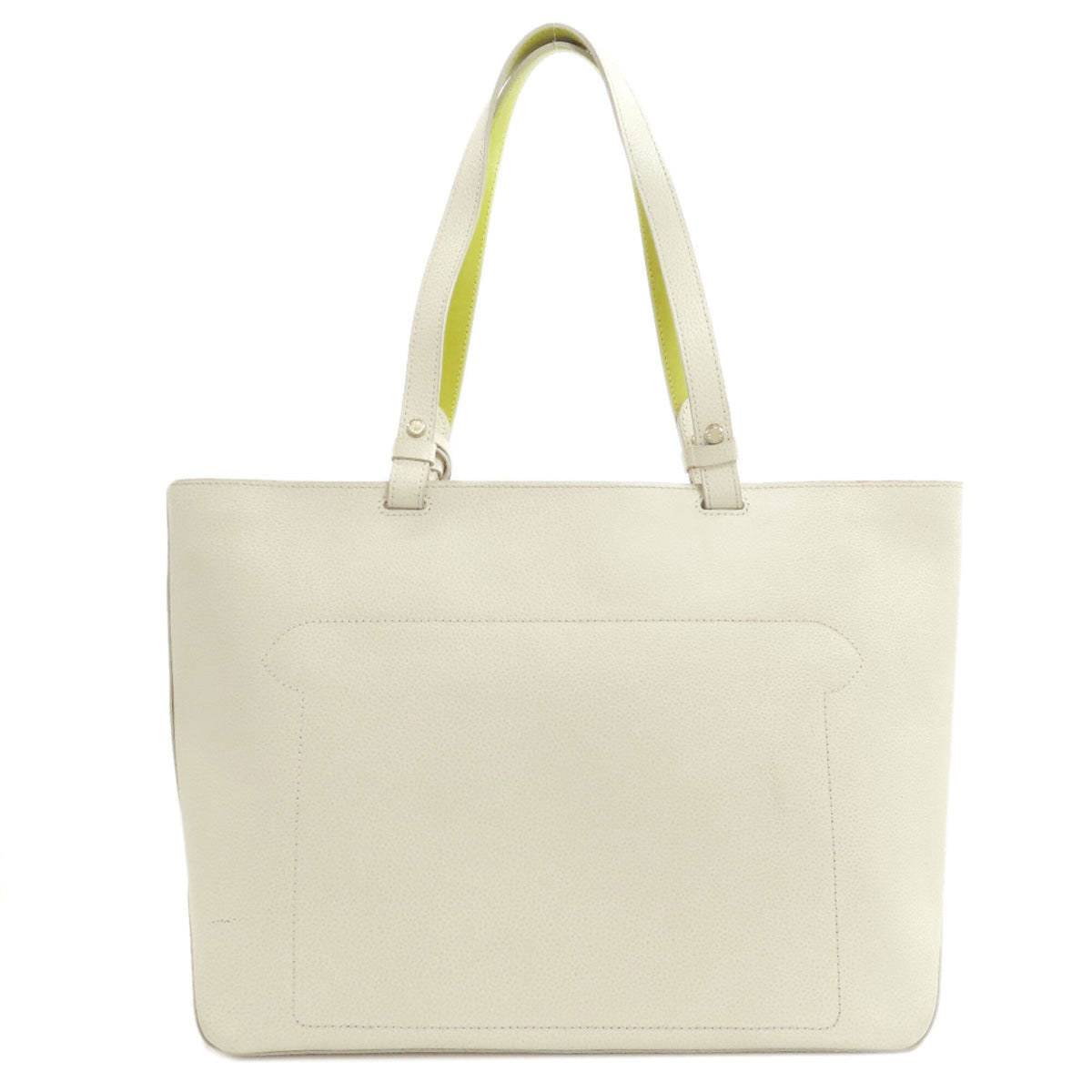Longchamp Ivory Leather Tote Bag (Pre-Owned)