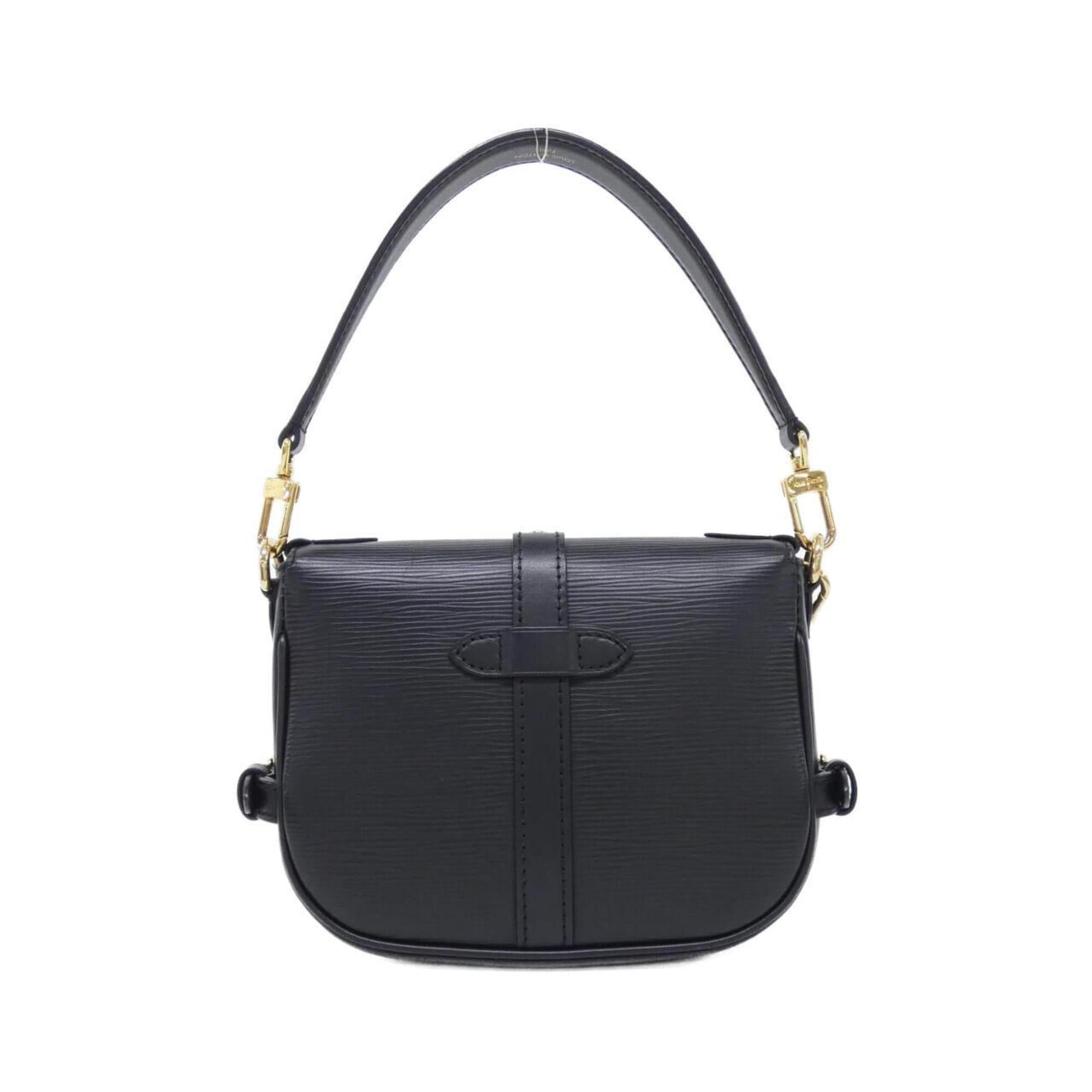 Louis Vuitton Black Leather Shoulder Bag (Pre-Owned)