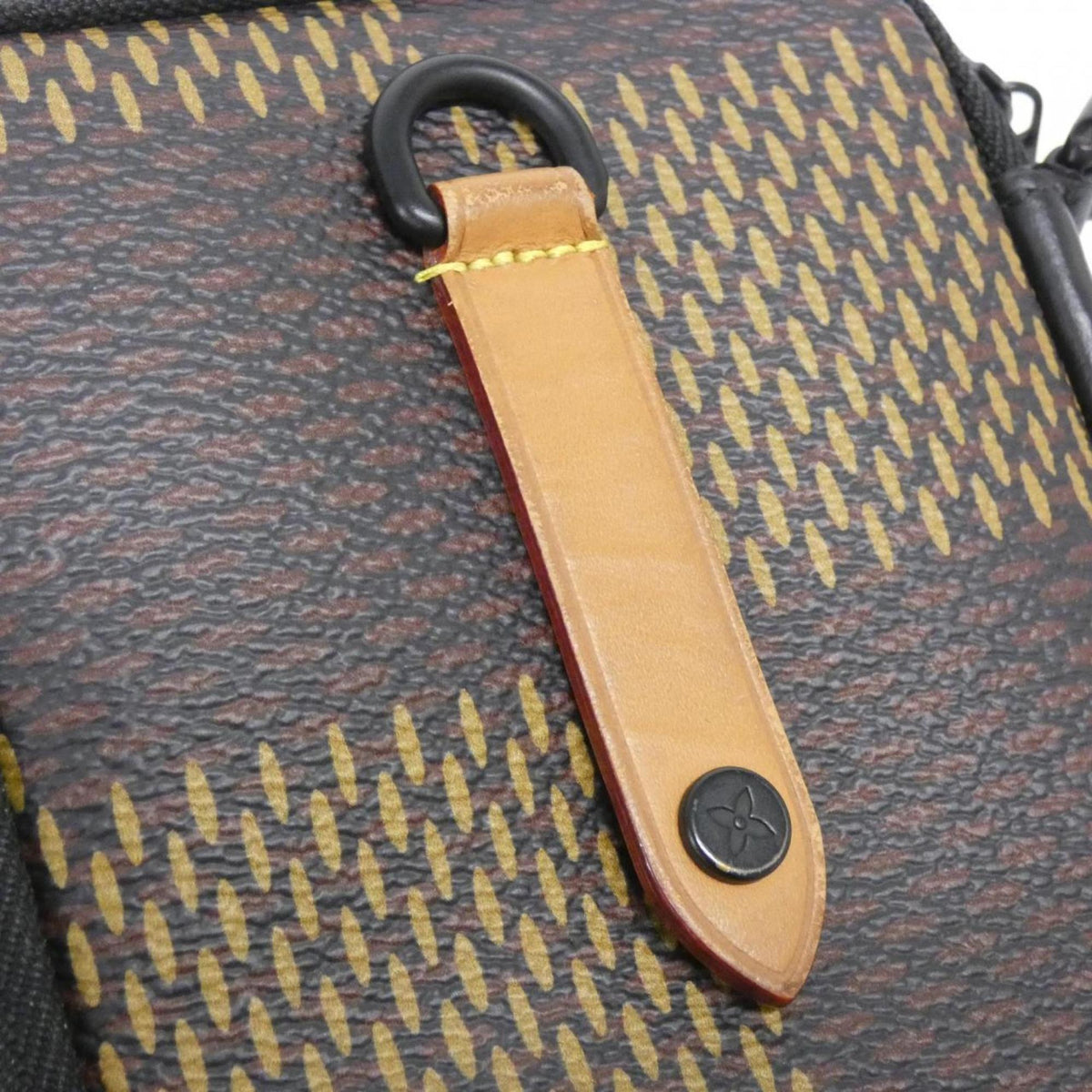 Louis Vuitton Black Brown Coated Canvas Phone Wallet (Pre-Owned)