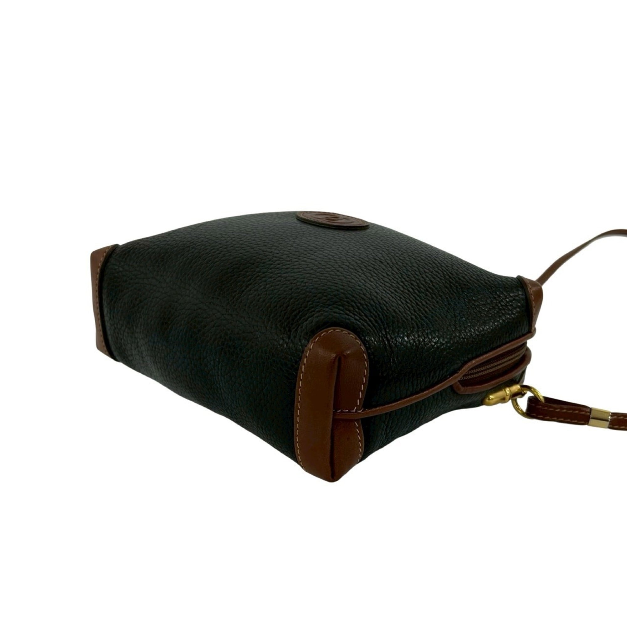 Gucci Black Brown Leather Pochette Shoulder Bag (Pre-Owned)