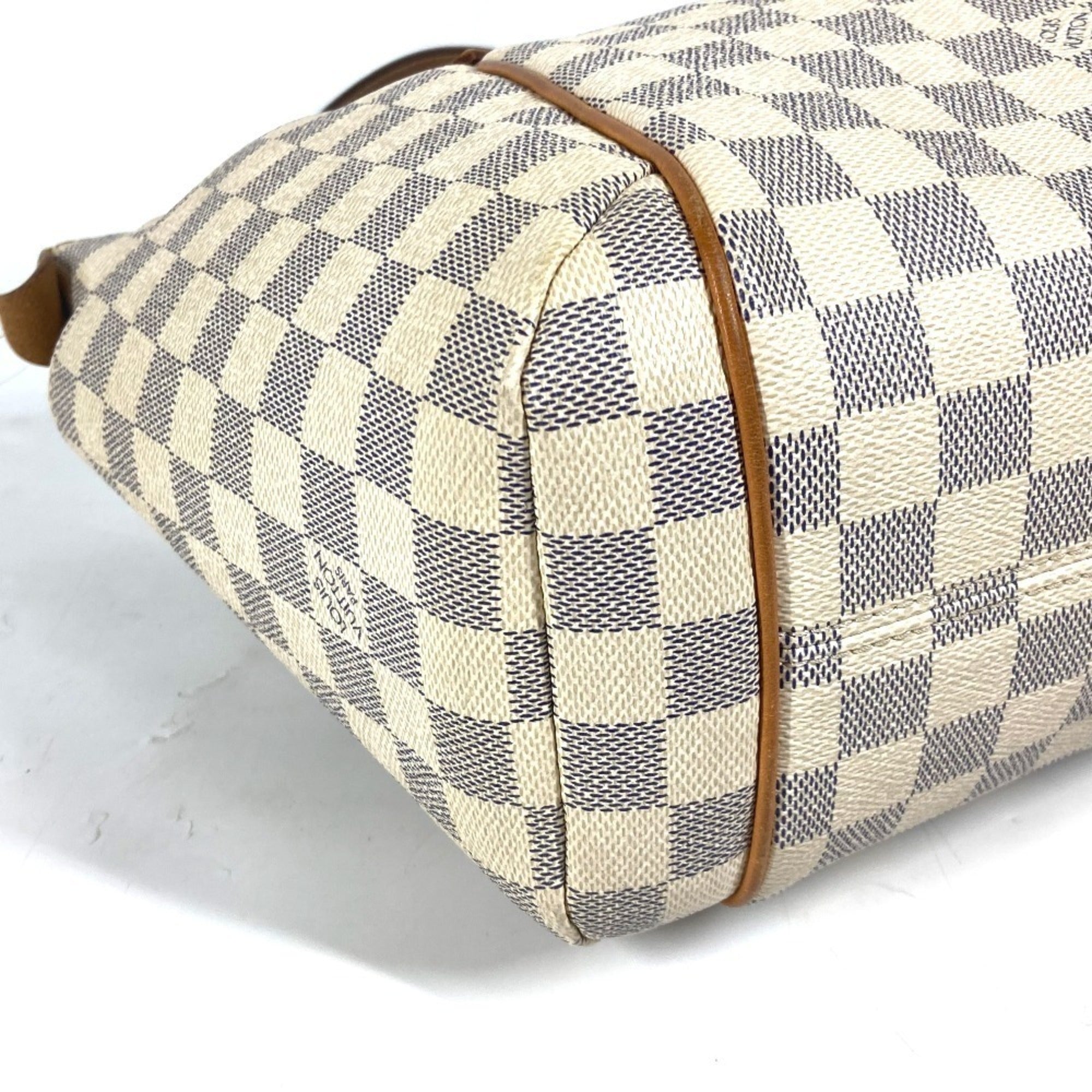Louis Vuitton White Damier Azur Shoulder Bag Tote Bag (Pre-Owned)