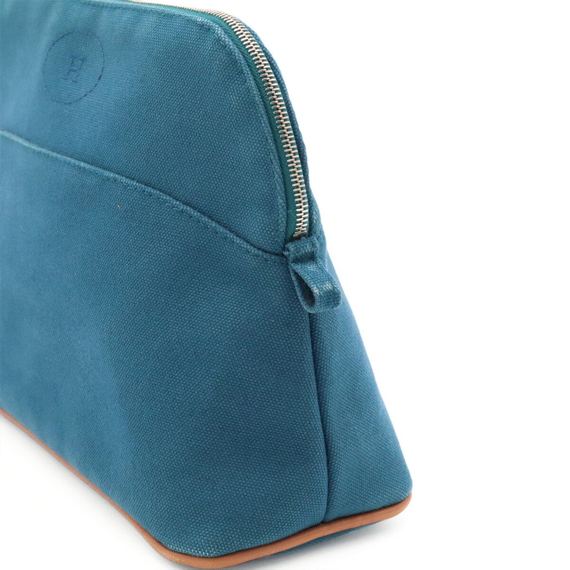 Hermes Marine Blue Canvas Pouch (Pre-Owned)
