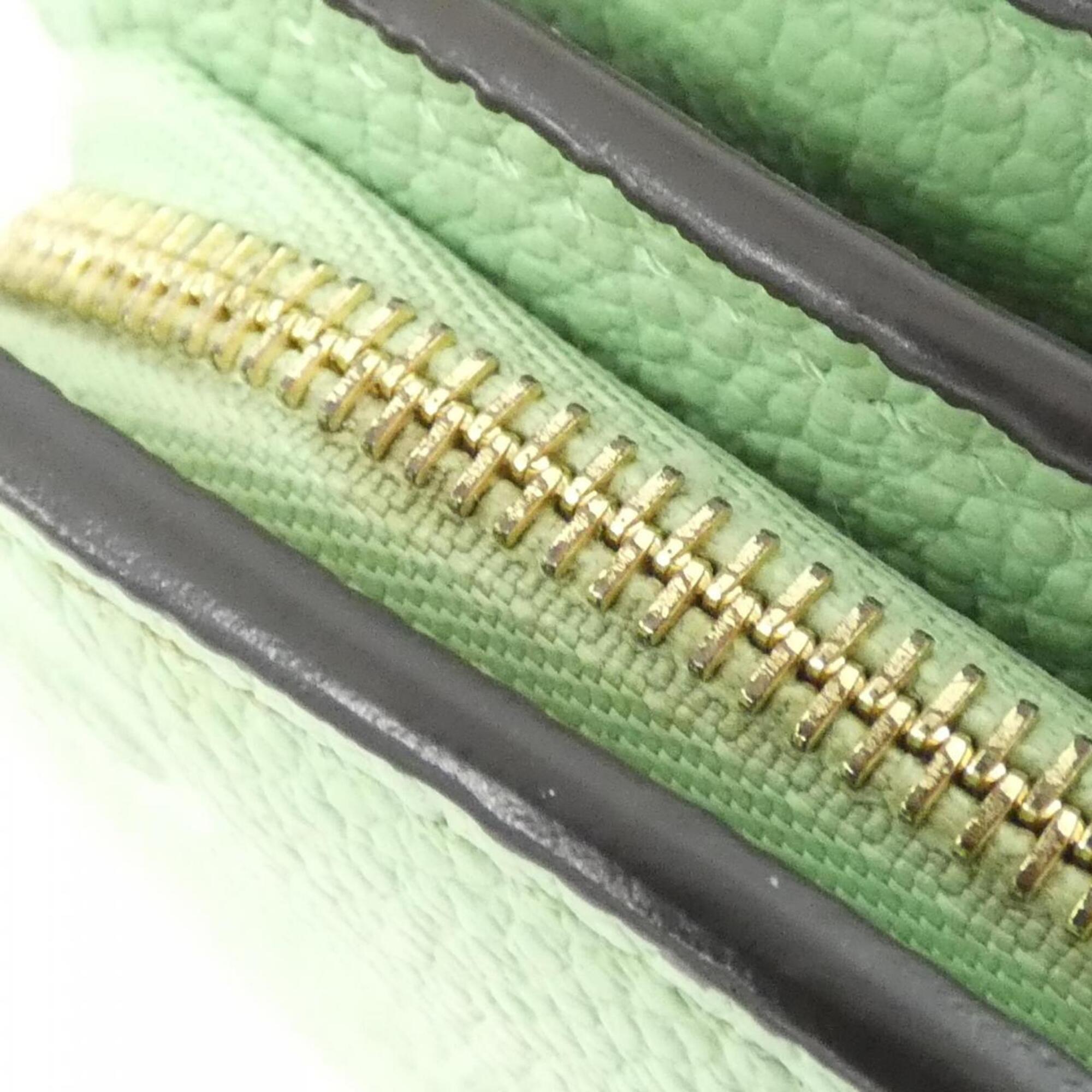 Louis Vuitton Green Leather Wallet (Bi-Fold) (Pre-Owned)