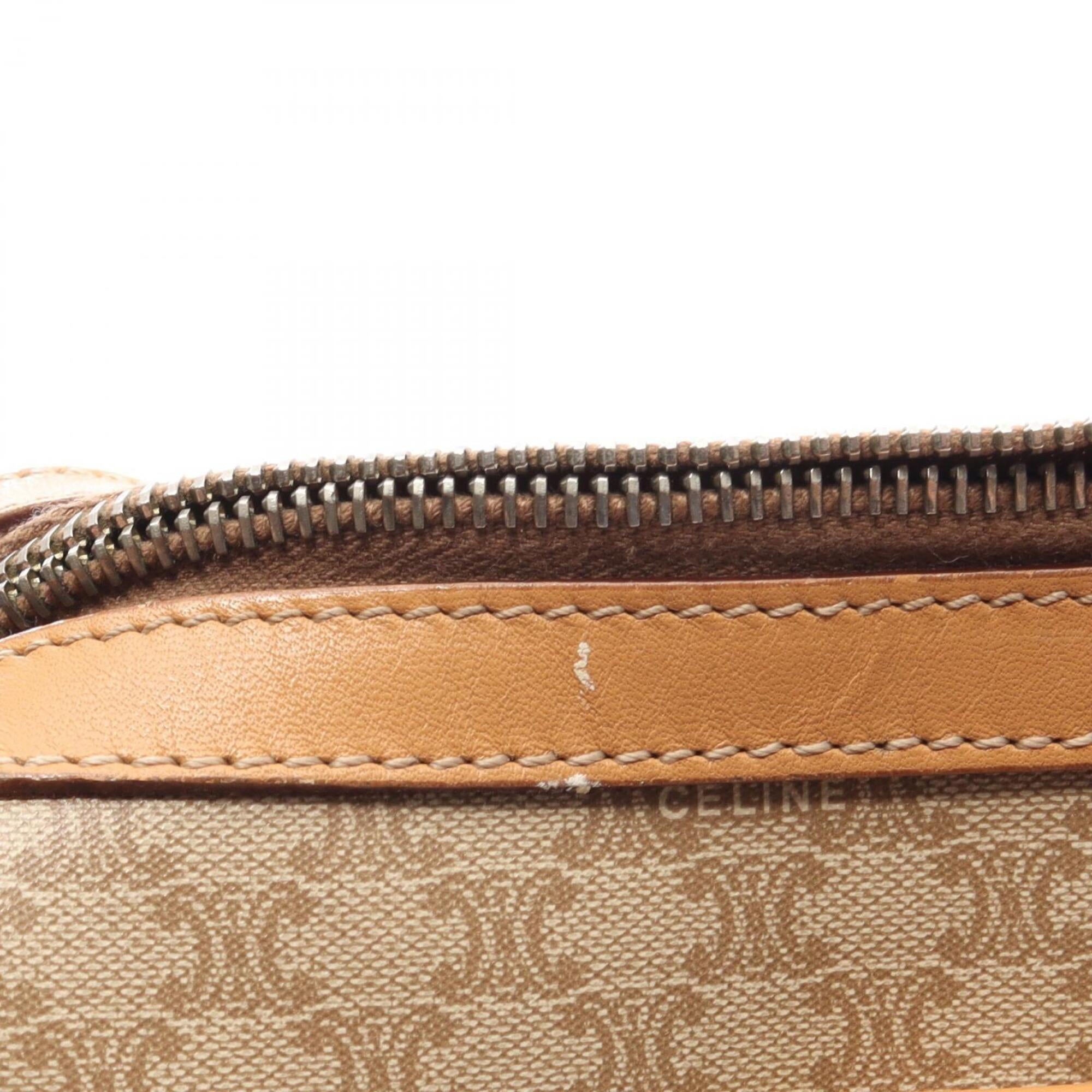 Celine Macadam Beige Brown Coated Canvas Handbag Tote Bag (Pre-Owned)