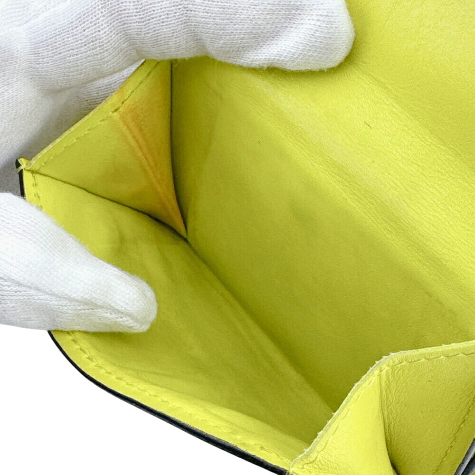 Louis Vuitton Yellow Leather Wallet (Tri-Fold) (Pre-Owned)