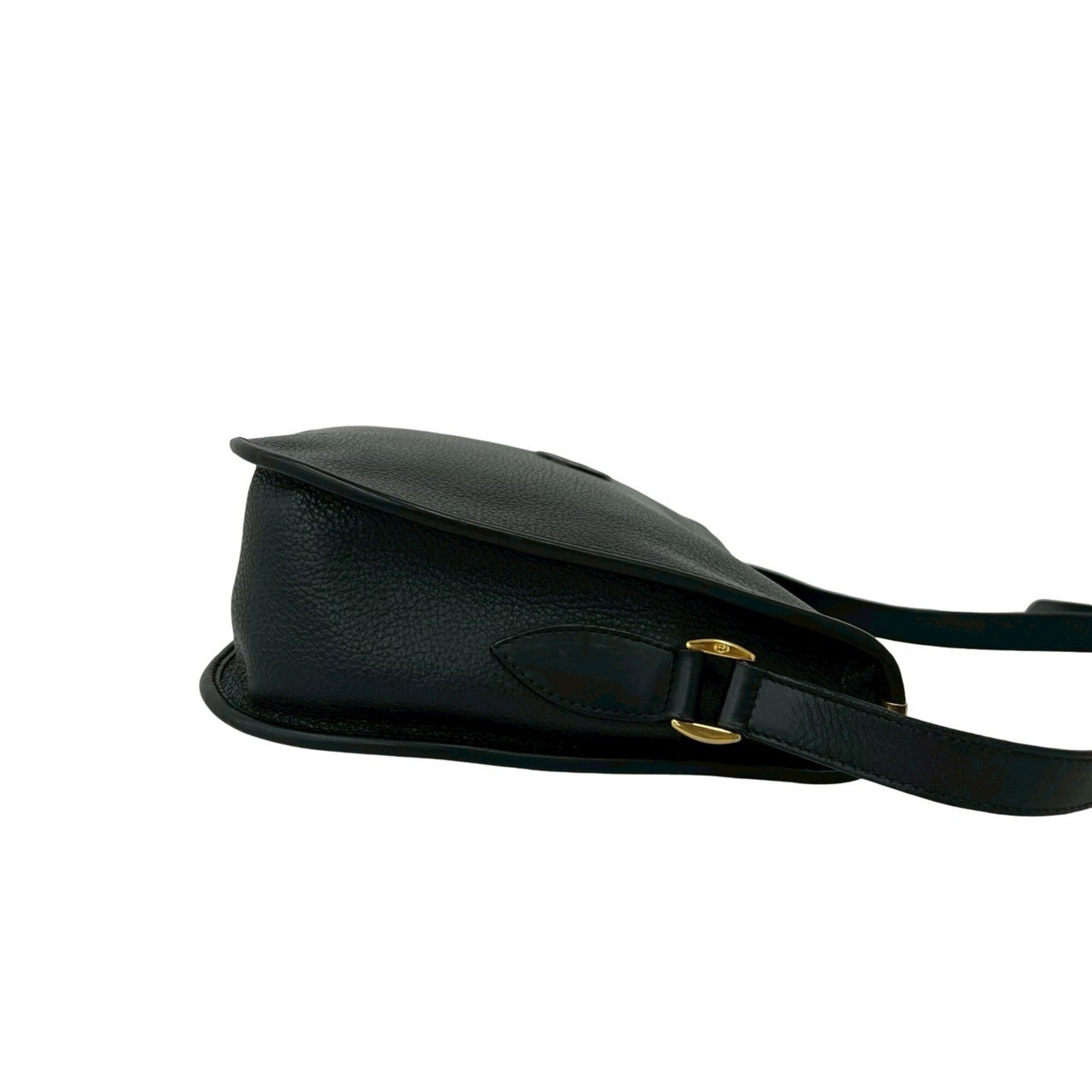 Gucci Black Leather Pochette Shoulder Bag (Pre-Owned)