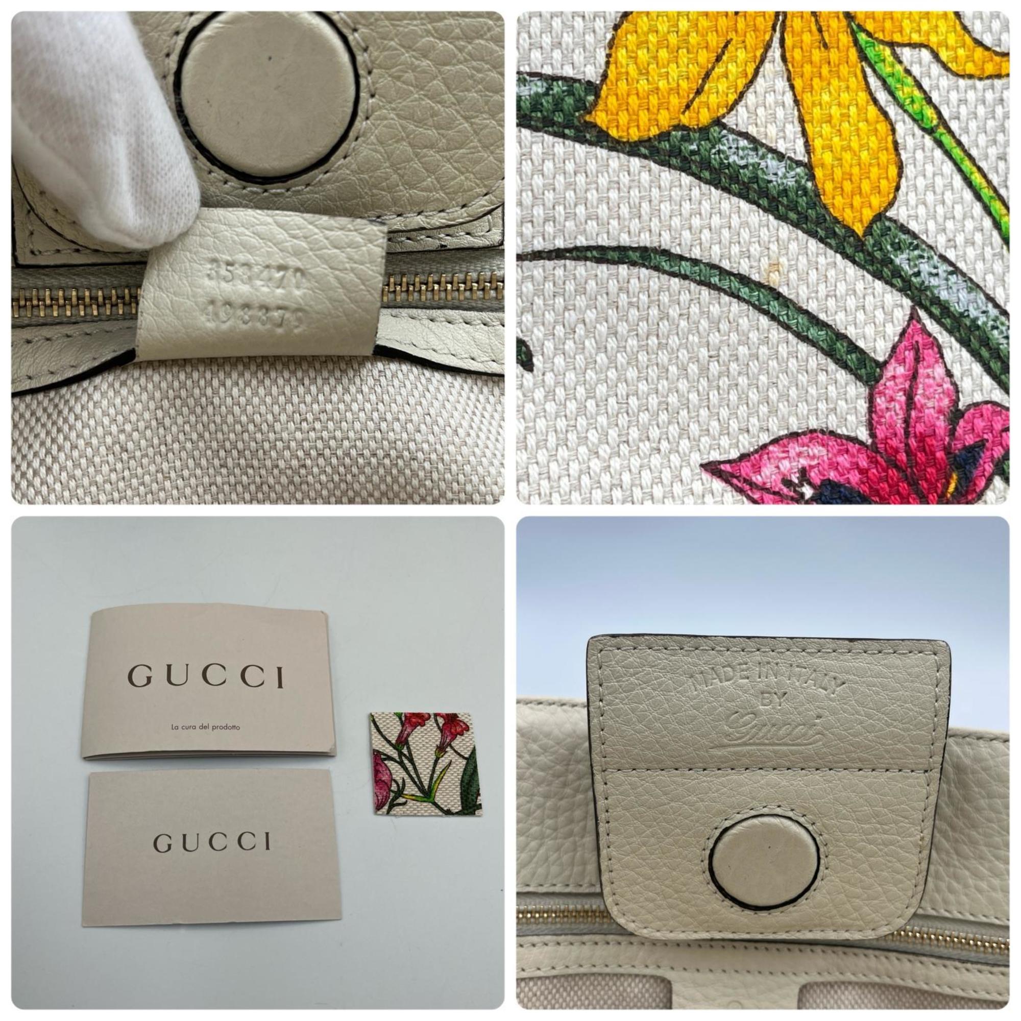 Gucci Multi-Color Leather Handbag Tote Bag (Pre-Owned)