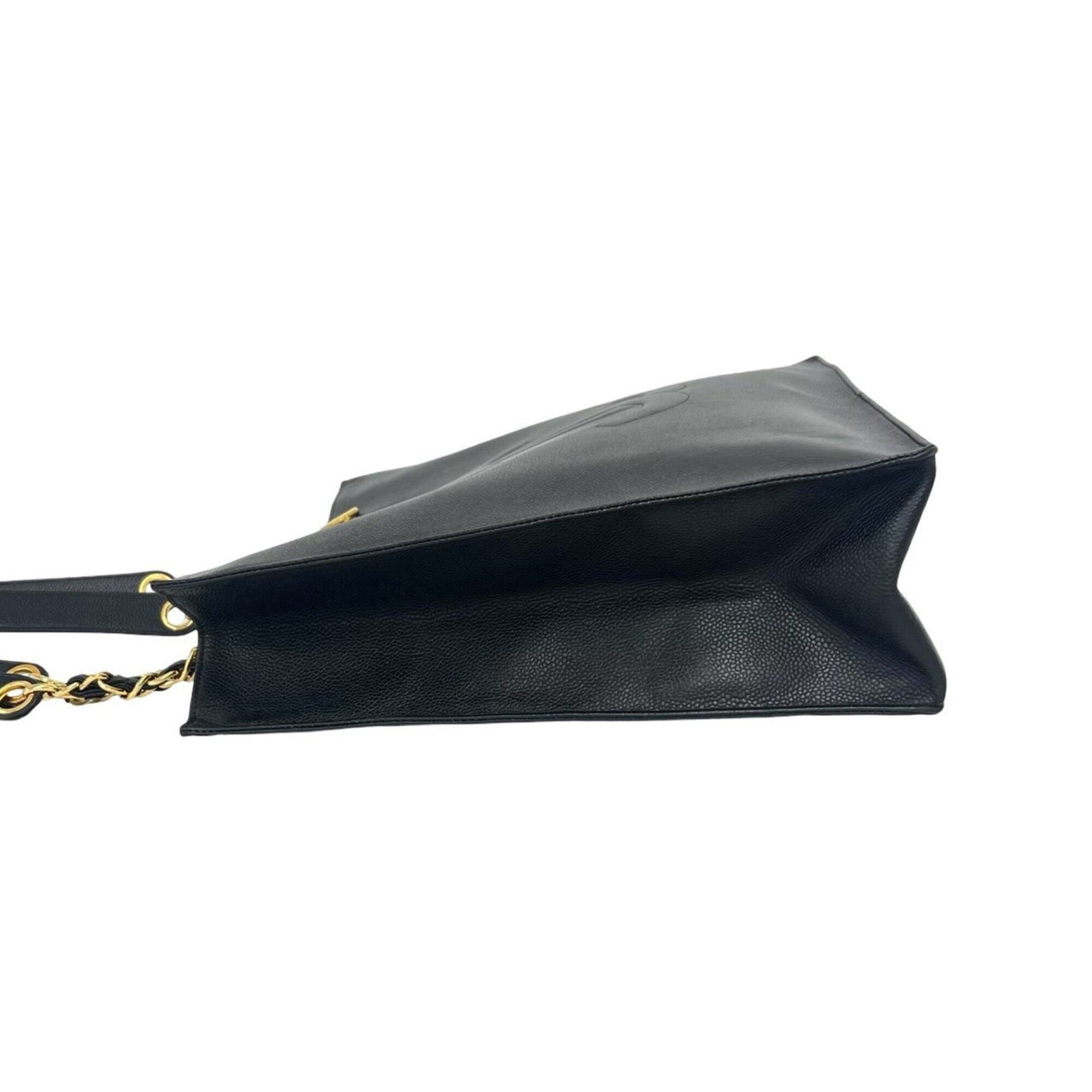 Chanel Black Grained Calfskin Tote Bag (Pre-Owned)