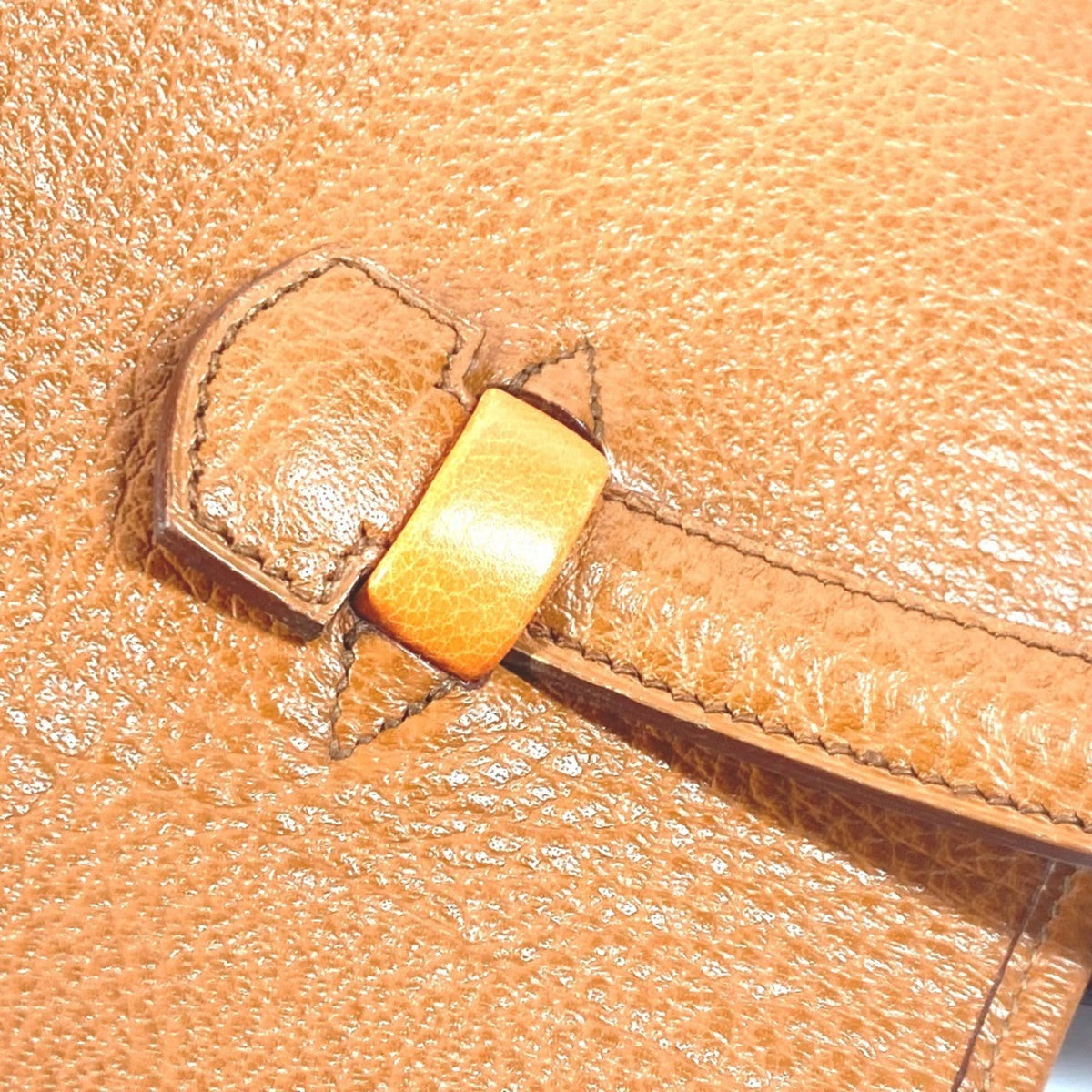 Hermes Galop Brown Leather Shoulder Bag Tote Bag (Pre-Owned)