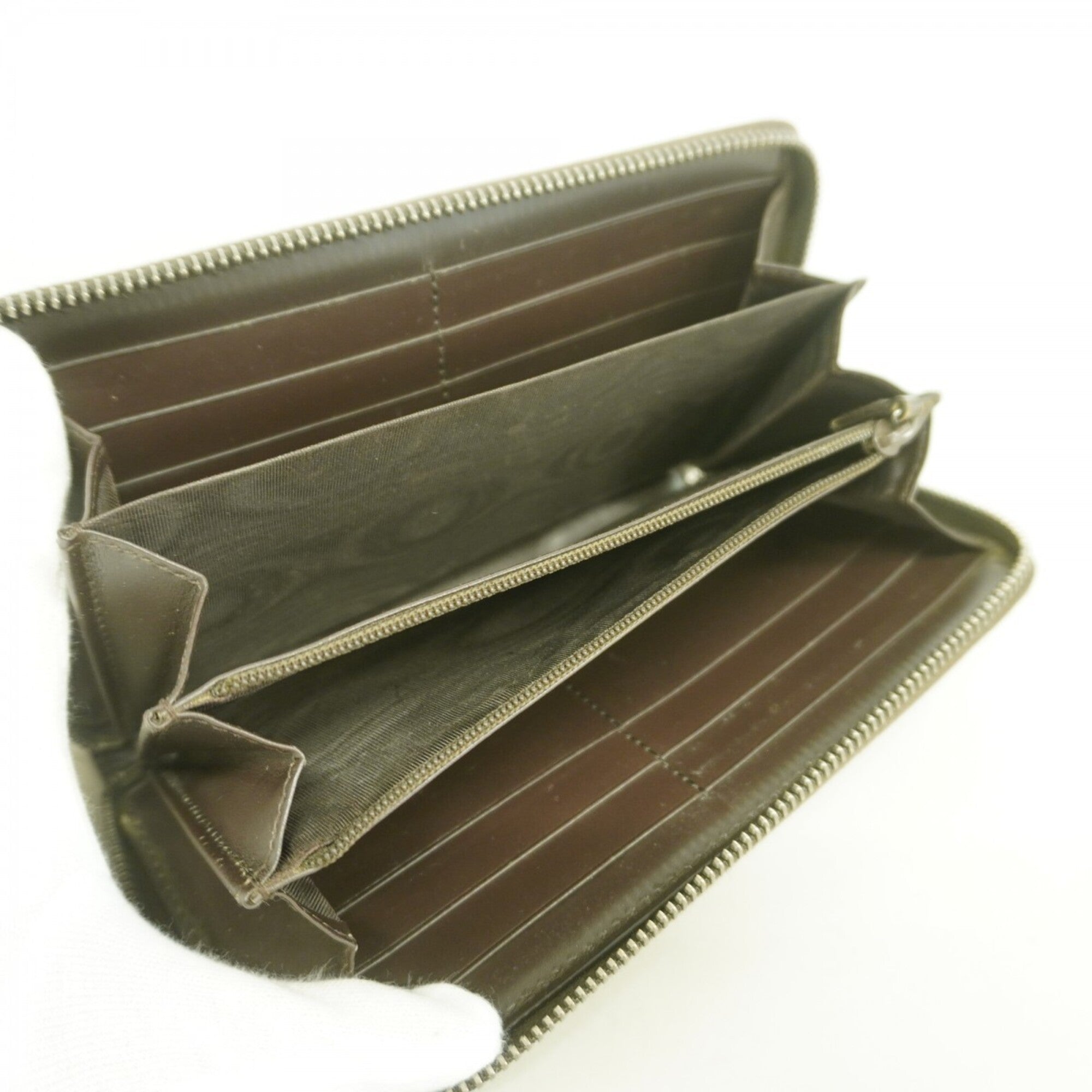 Gucci Brown Leather Long Wallet (Bi-Fold) (Pre-Owned)