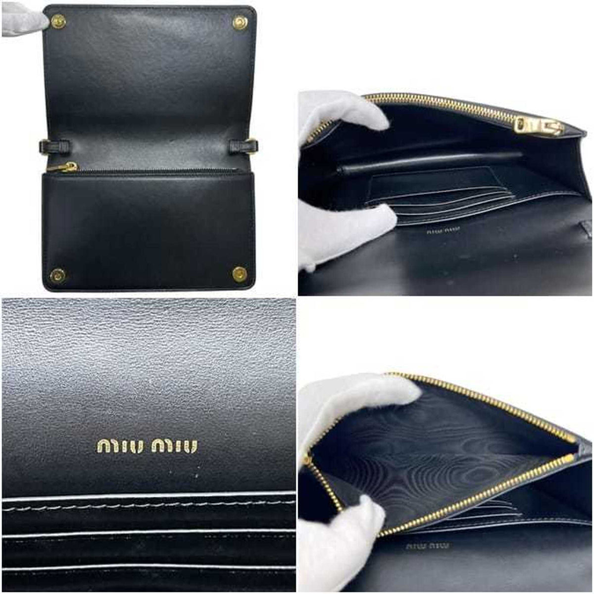 Miu Miu Black Leather Shoulder Bag (Pre-Owned)
