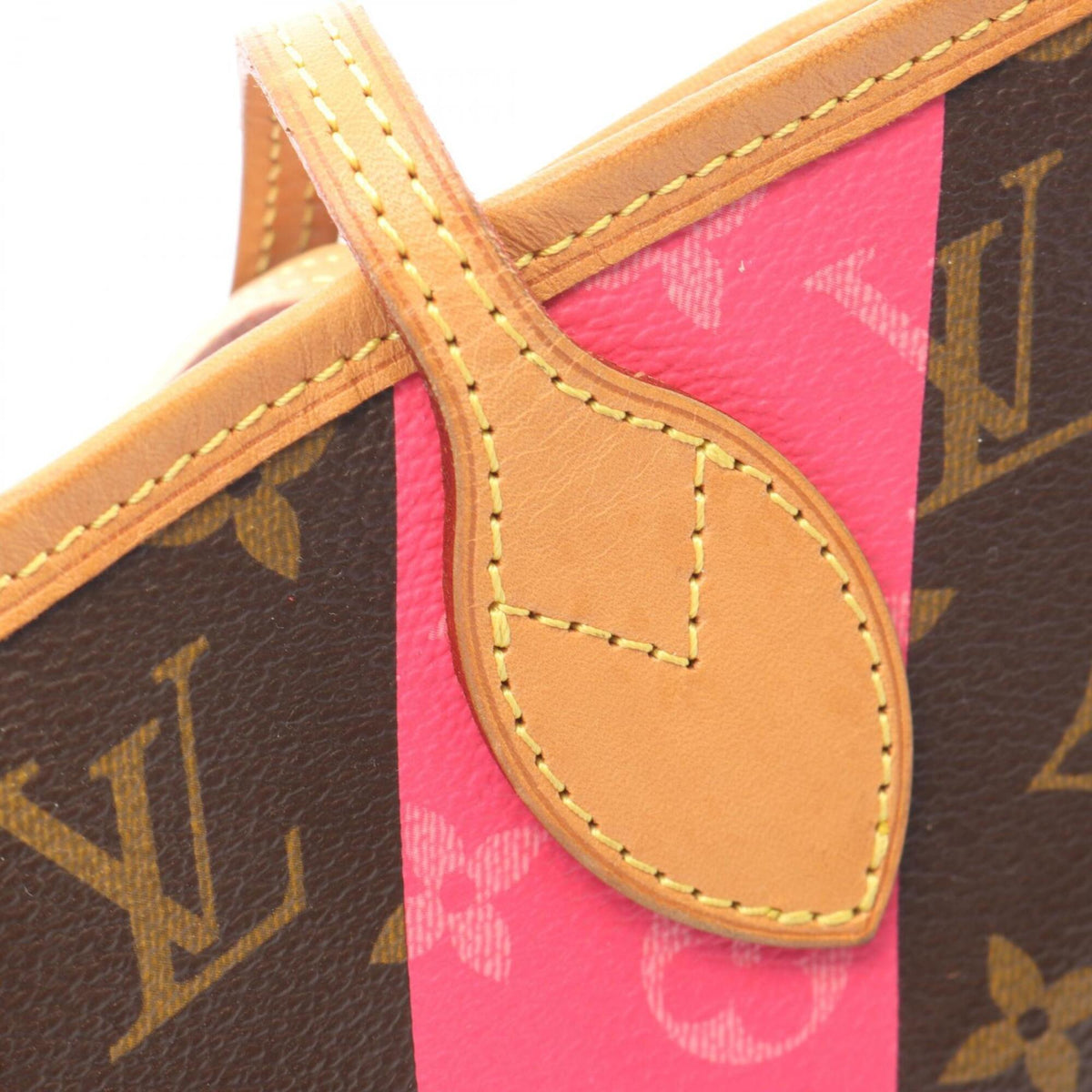 Louis Vuitton Brown Grenade Monogram Pink Monogram Leather Handbag Tote Bag (Pre-Owned)