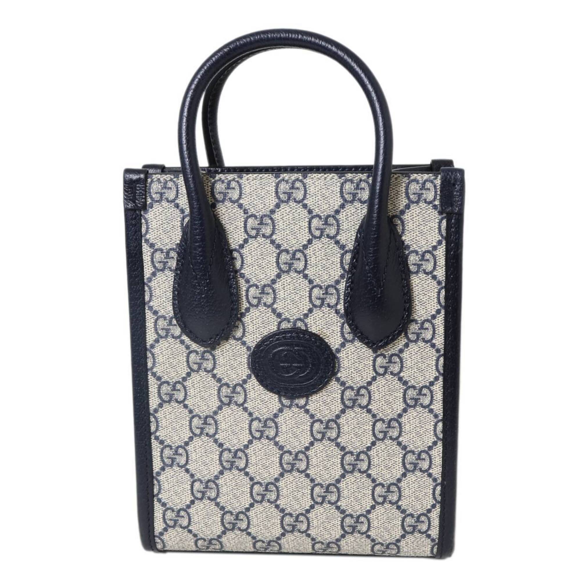 Gucci Beige Black Handbag Shoulder Bag (Pre-Owned)