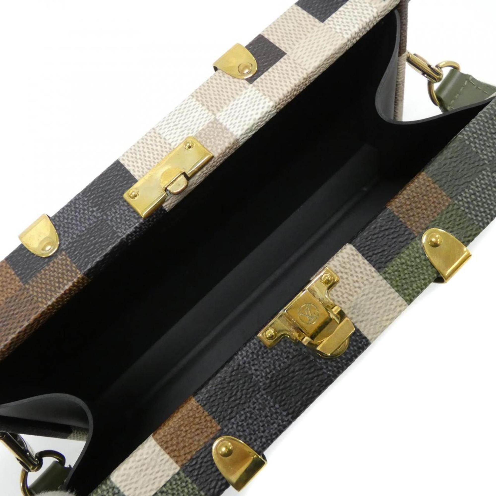 Louis Vuitton Vert Coated Canvas Shoulder Bag (Pre-Owned)