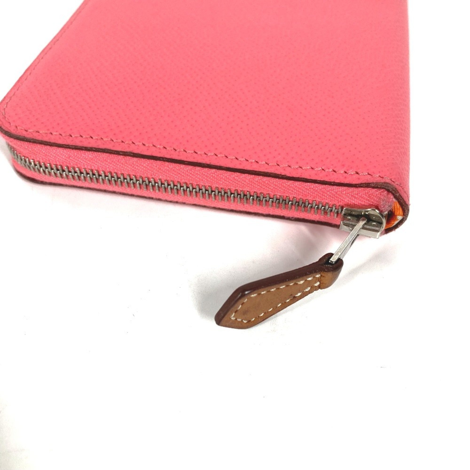 Hermes Silk'in Pink Epsom Leather Long Wallet (Bi-Fold) (Pre-Owned)