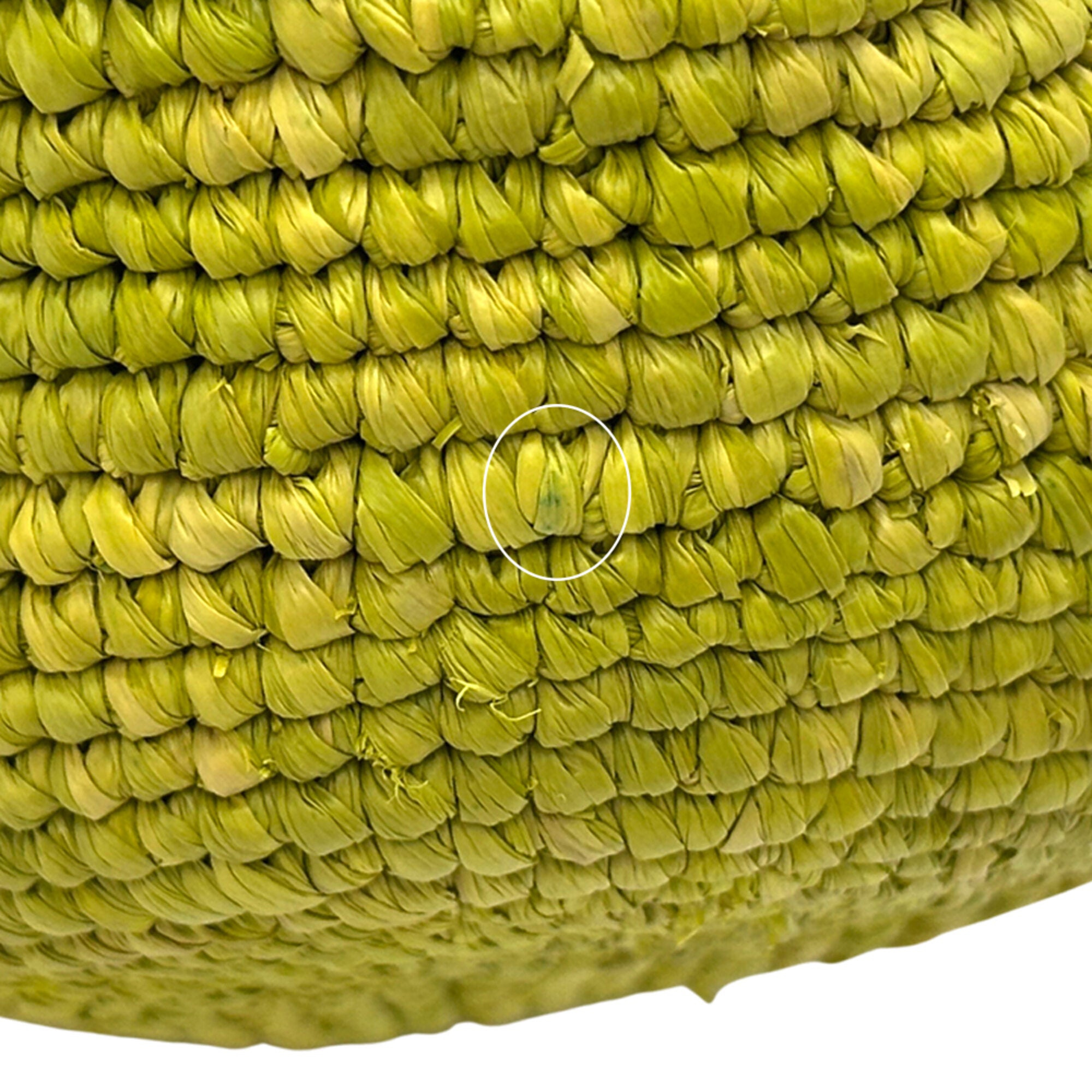 Loewe Green Raffia Leather Handbag Shoulder Bag (Pre-Owned)