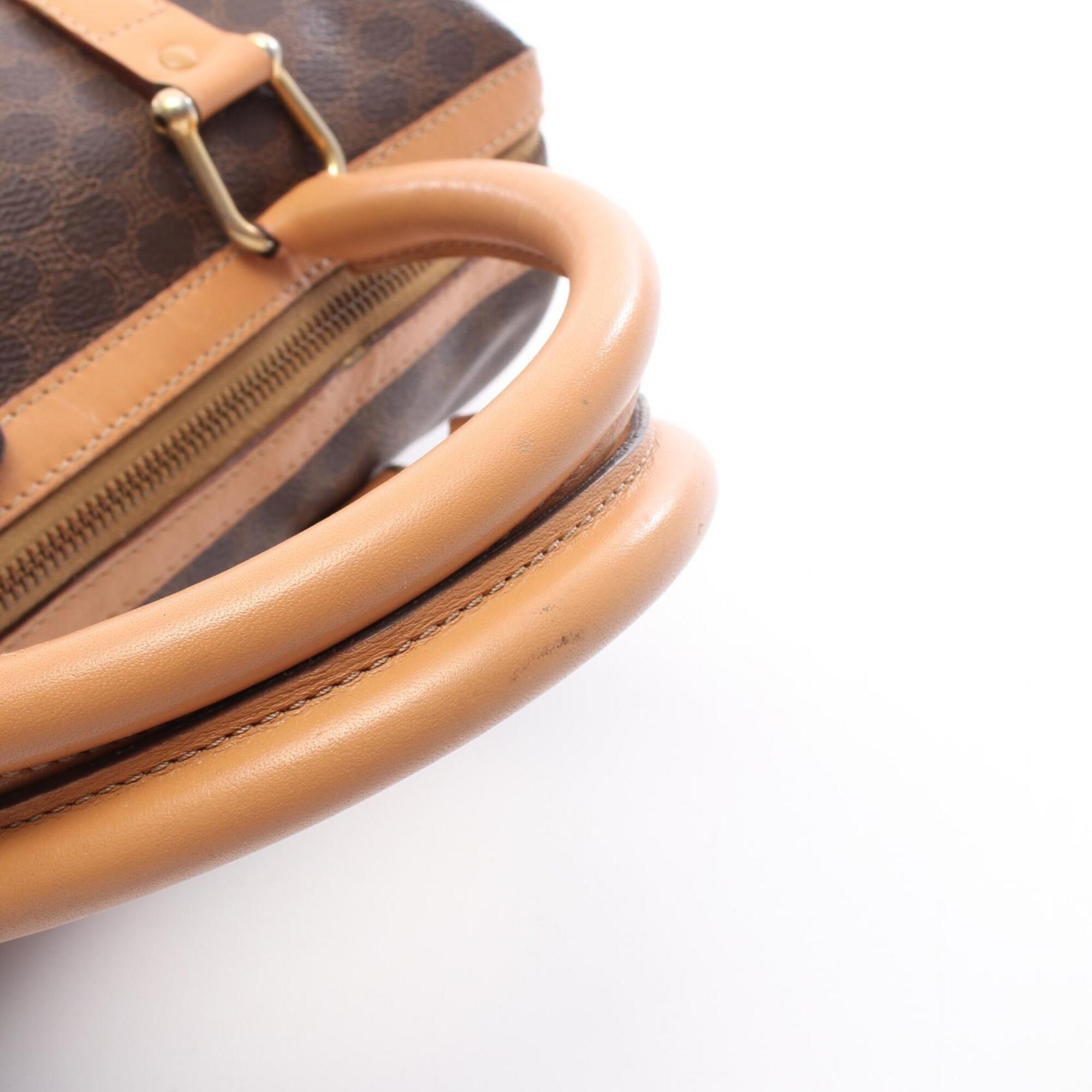 Celine Brown Coated Canvas Leather Handbag Tote Bag (Pre-Owned)