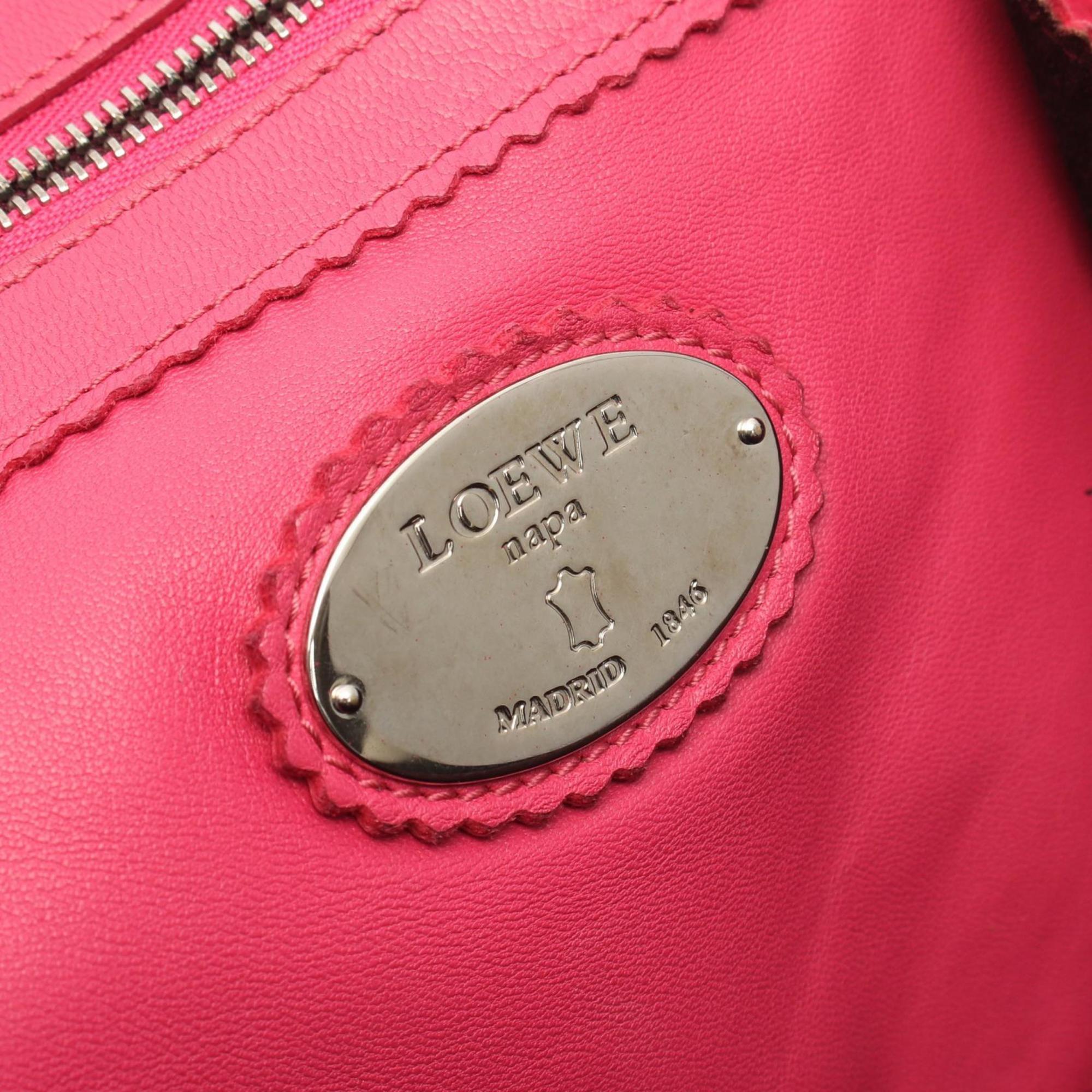 Loewe Pink Leather Handbag Tote Bag (Pre-Owned)