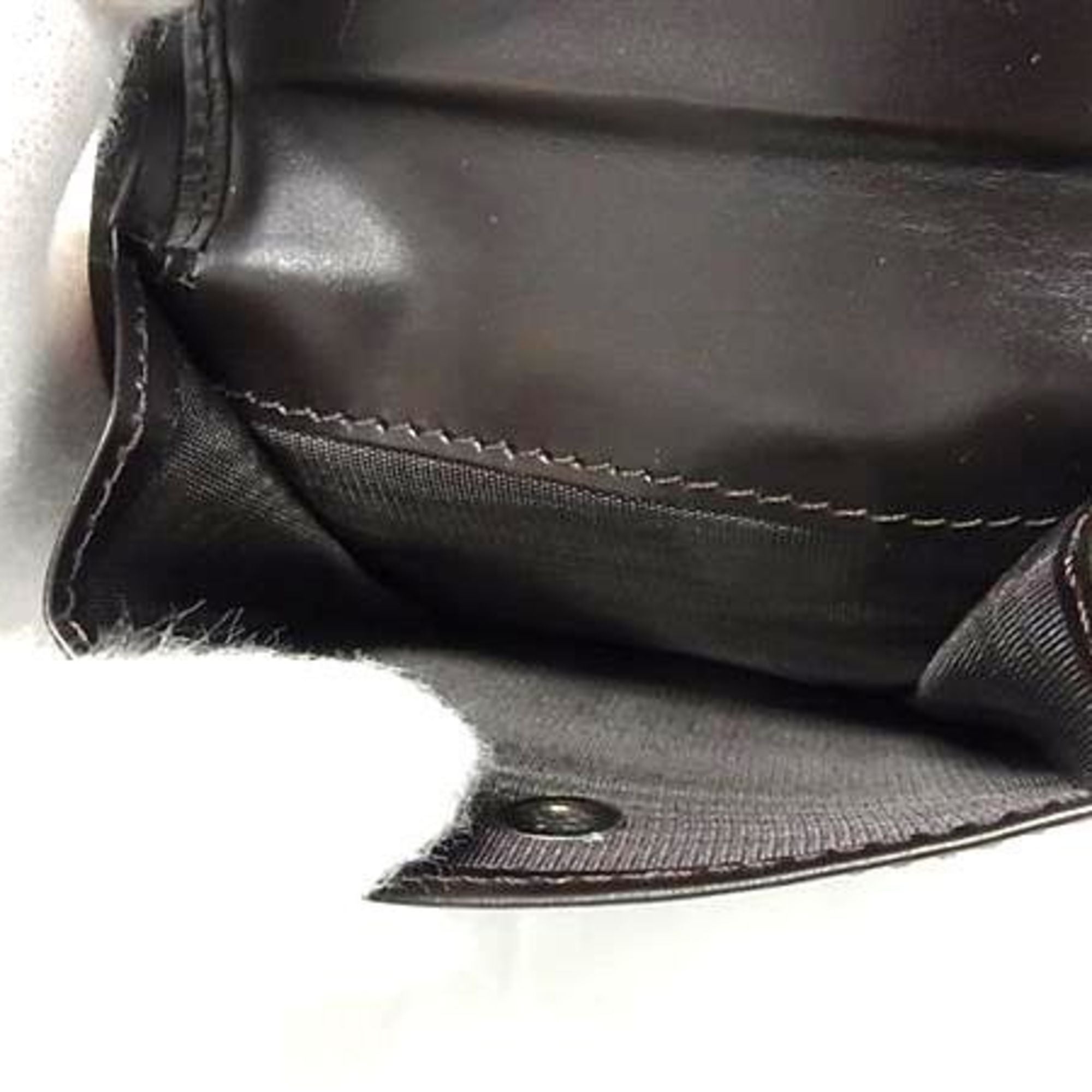 Fendi Zucca Black Brown Canvas Leather Wallet (Bi-Fold) (Pre-Owned)