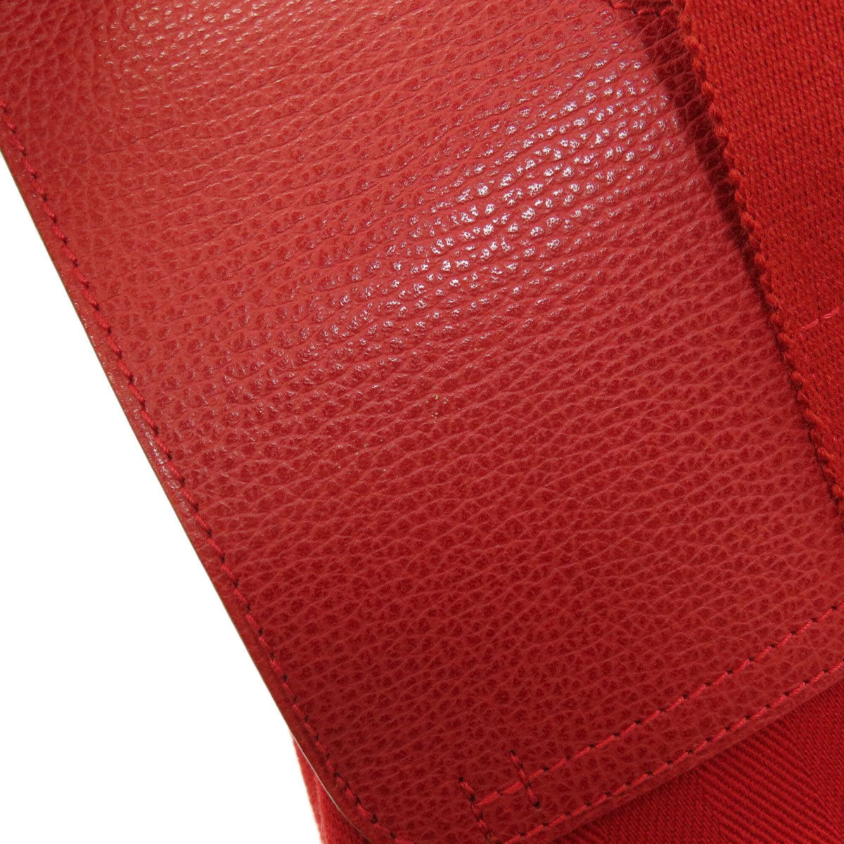 Hermes Red Color Canvas Tote Bag (Pre-Owned)