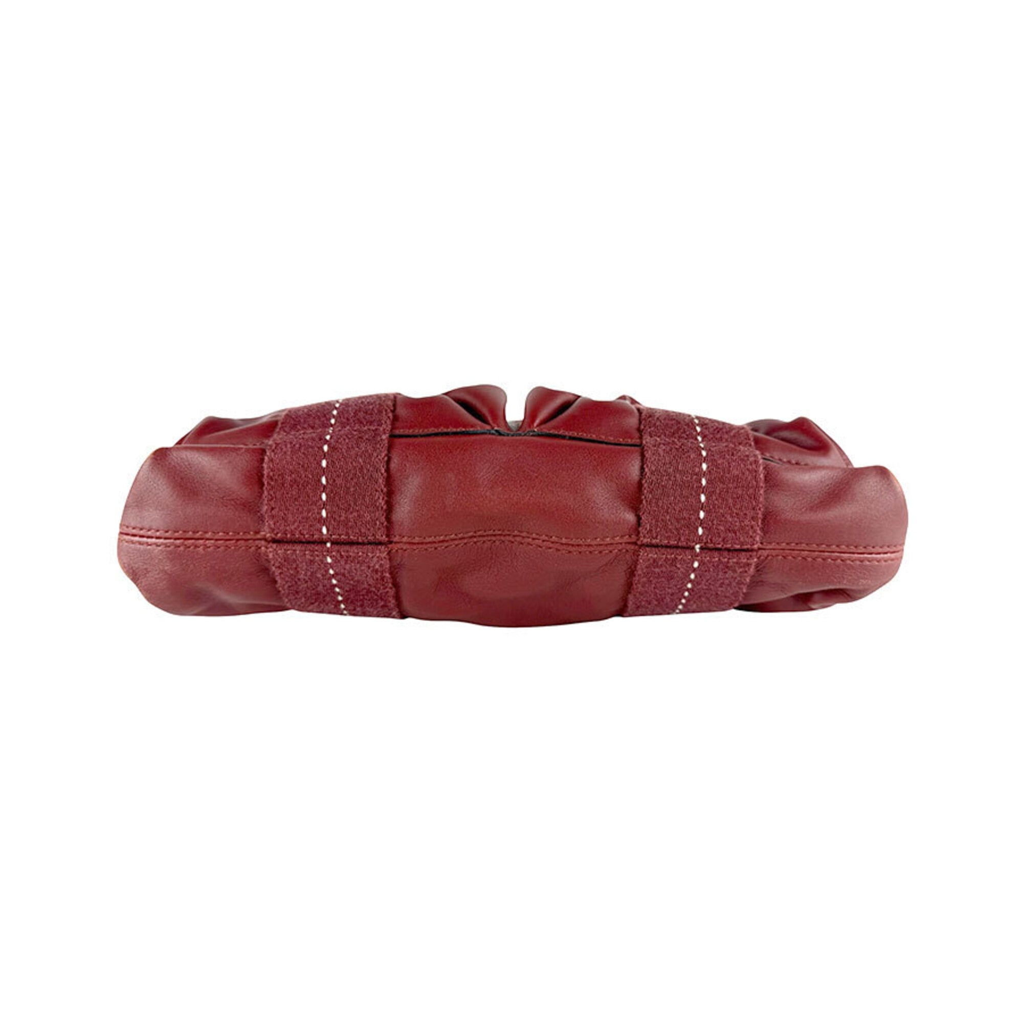 Hermes Dark Red Veau Derma Handbag (Pre-Owned)