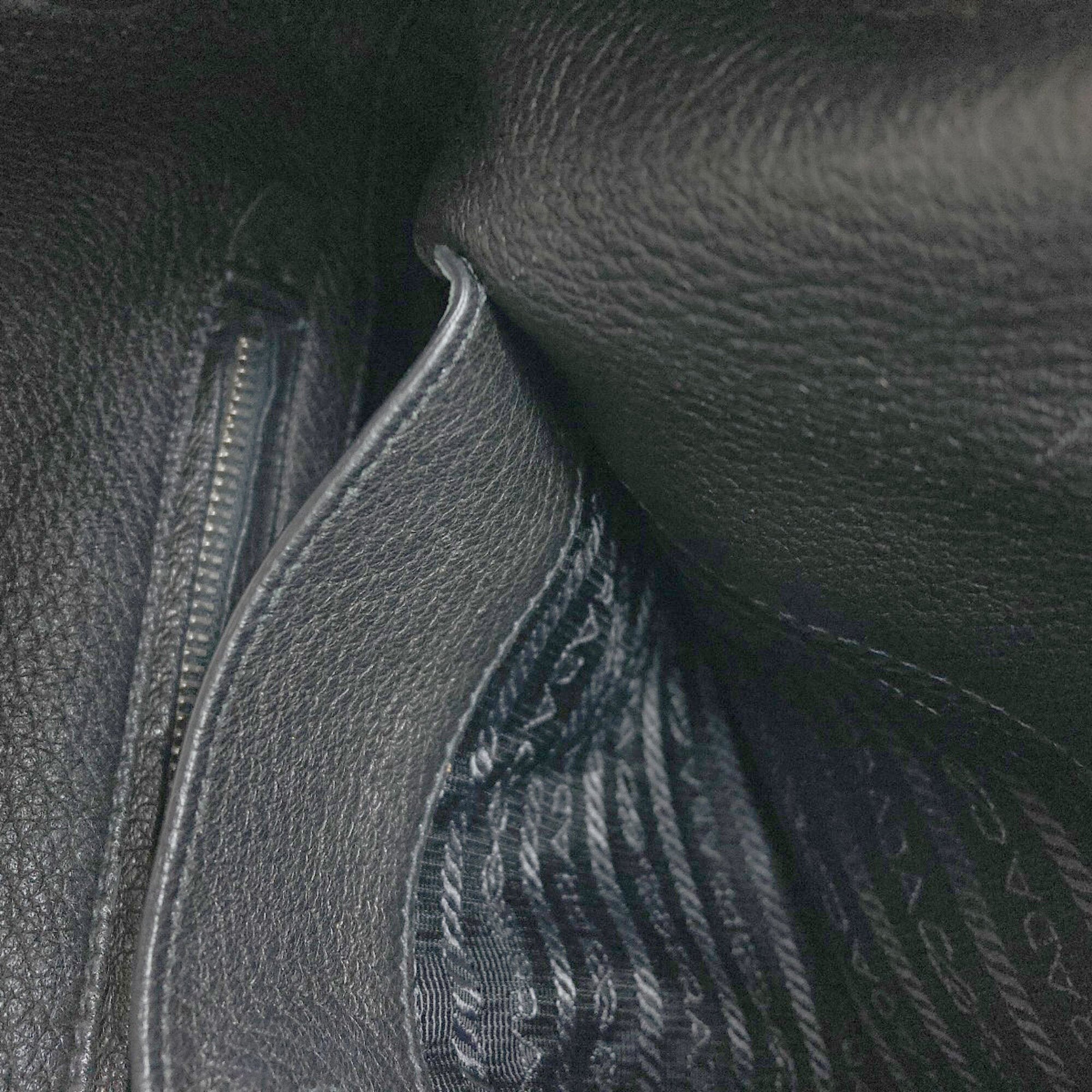 Prada Black Leather Shoulder Bag (Pre-Owned)