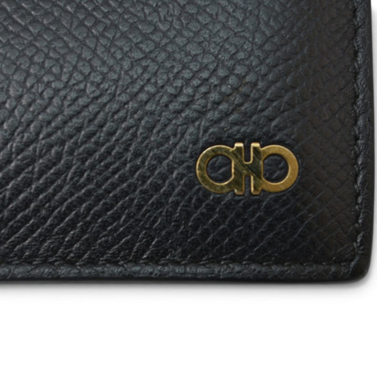 Salvatore Ferragamo Black Leather Wallet (Bi-Fold) (Pre-Owned)