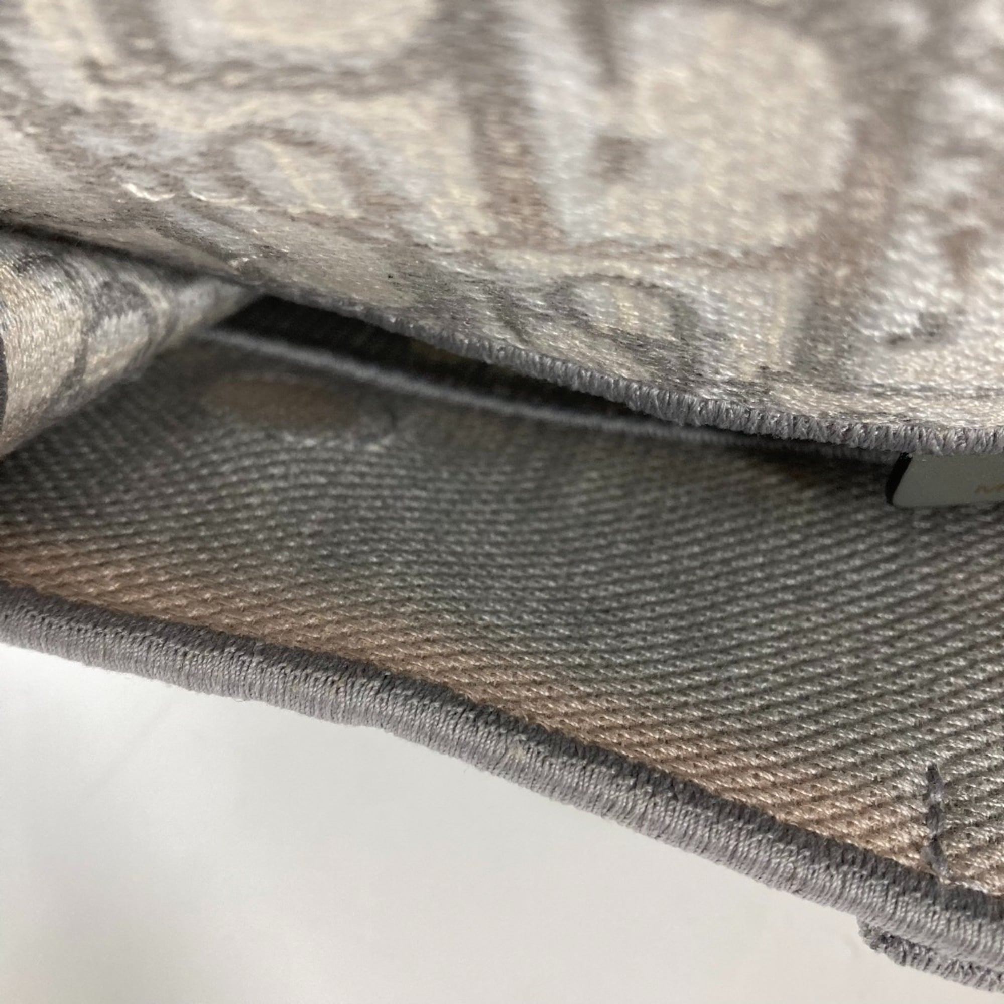 Christian Dior Gray Jacquard Pouch Shoulder Bag (Pre-Owned)