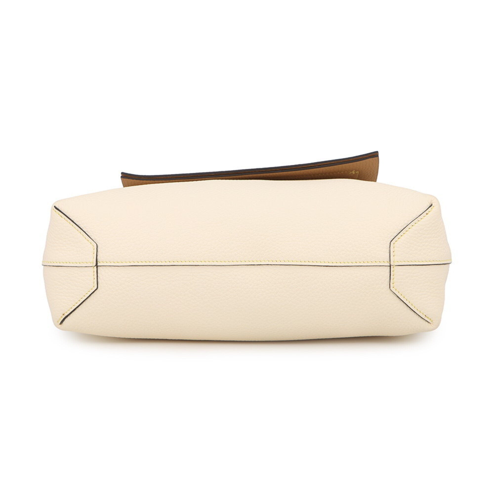 Hermes Ivory Taurillon Clemence Leather Handbag Tote Bag (Pre-Owned)