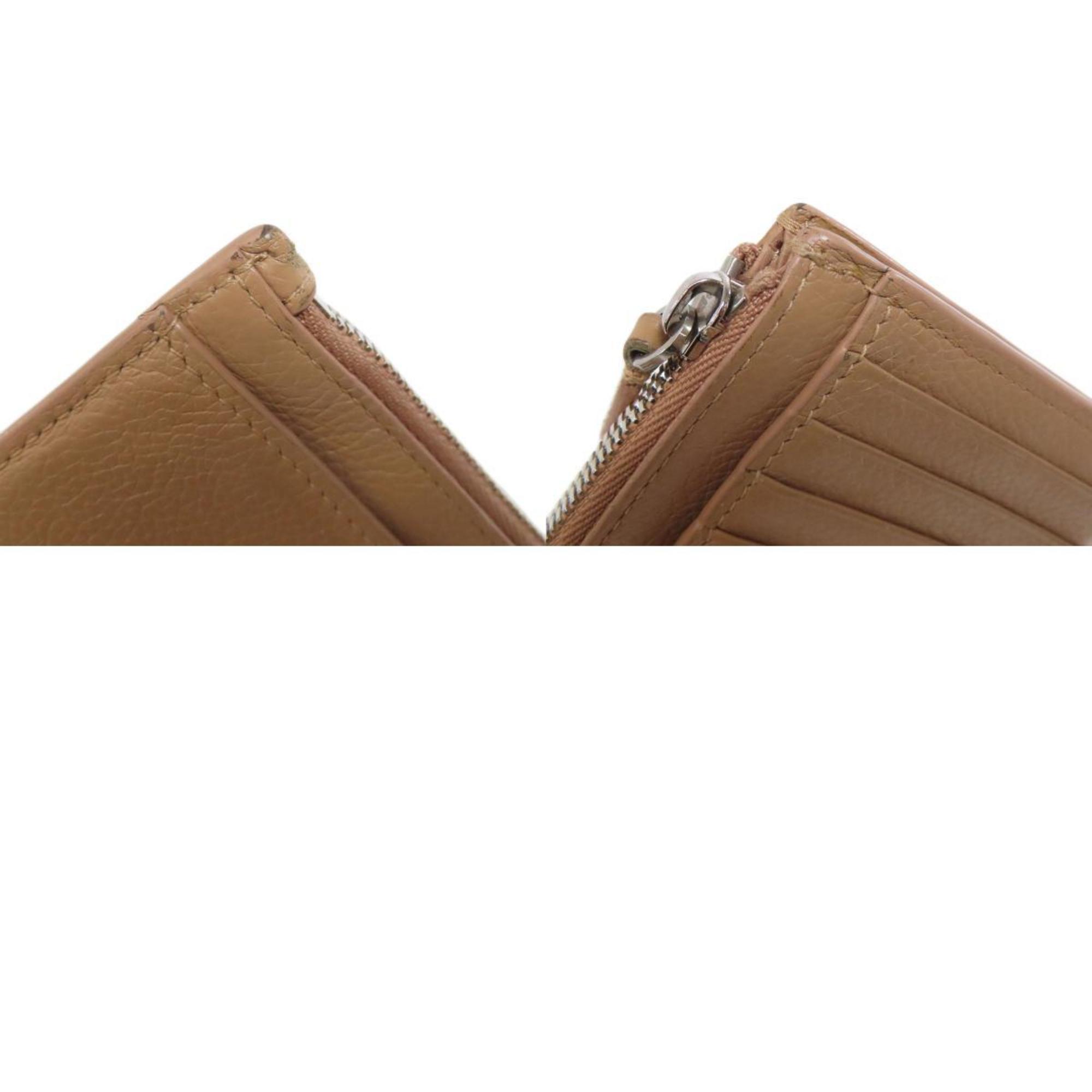 Balenciaga Beige Leather Coin Purse/Coin Case (Pre-Owned)