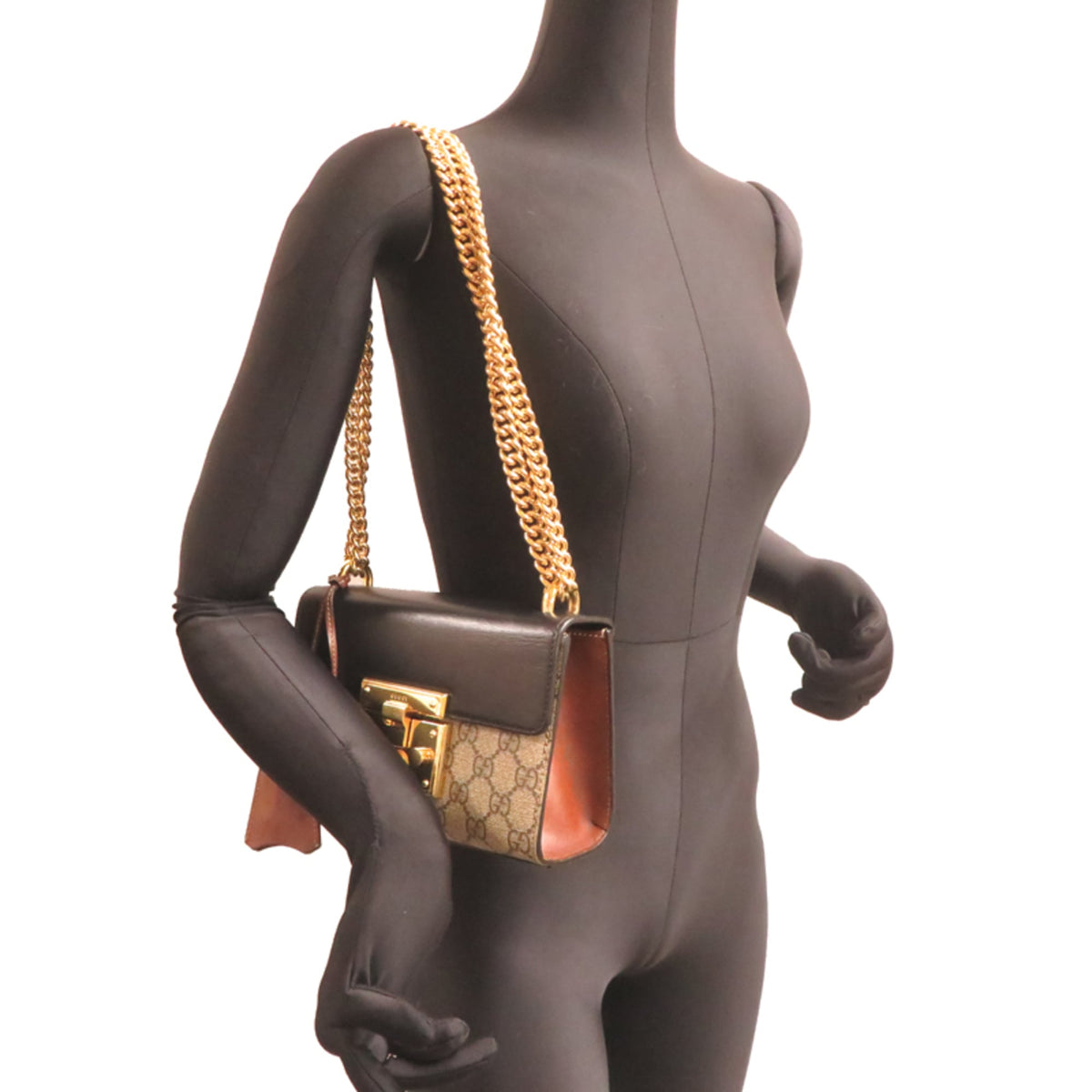 Gucci Beige Brown Pvc Leather Shoulder Bag (Pre-Owned)
