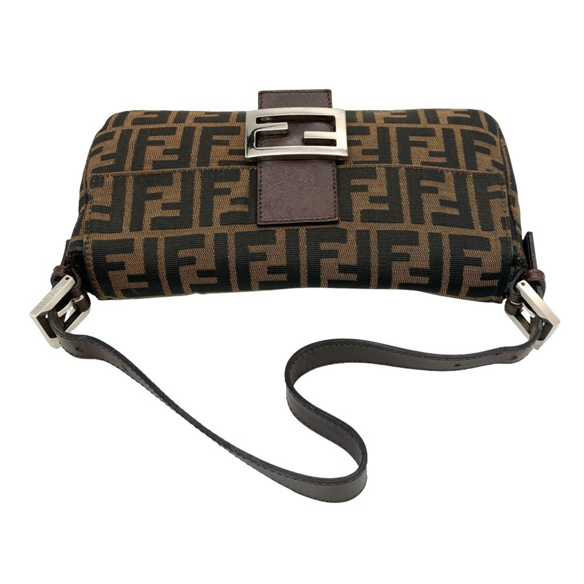 Fendi Brown Canvas Shoulder Bag (Pre-Owned)
