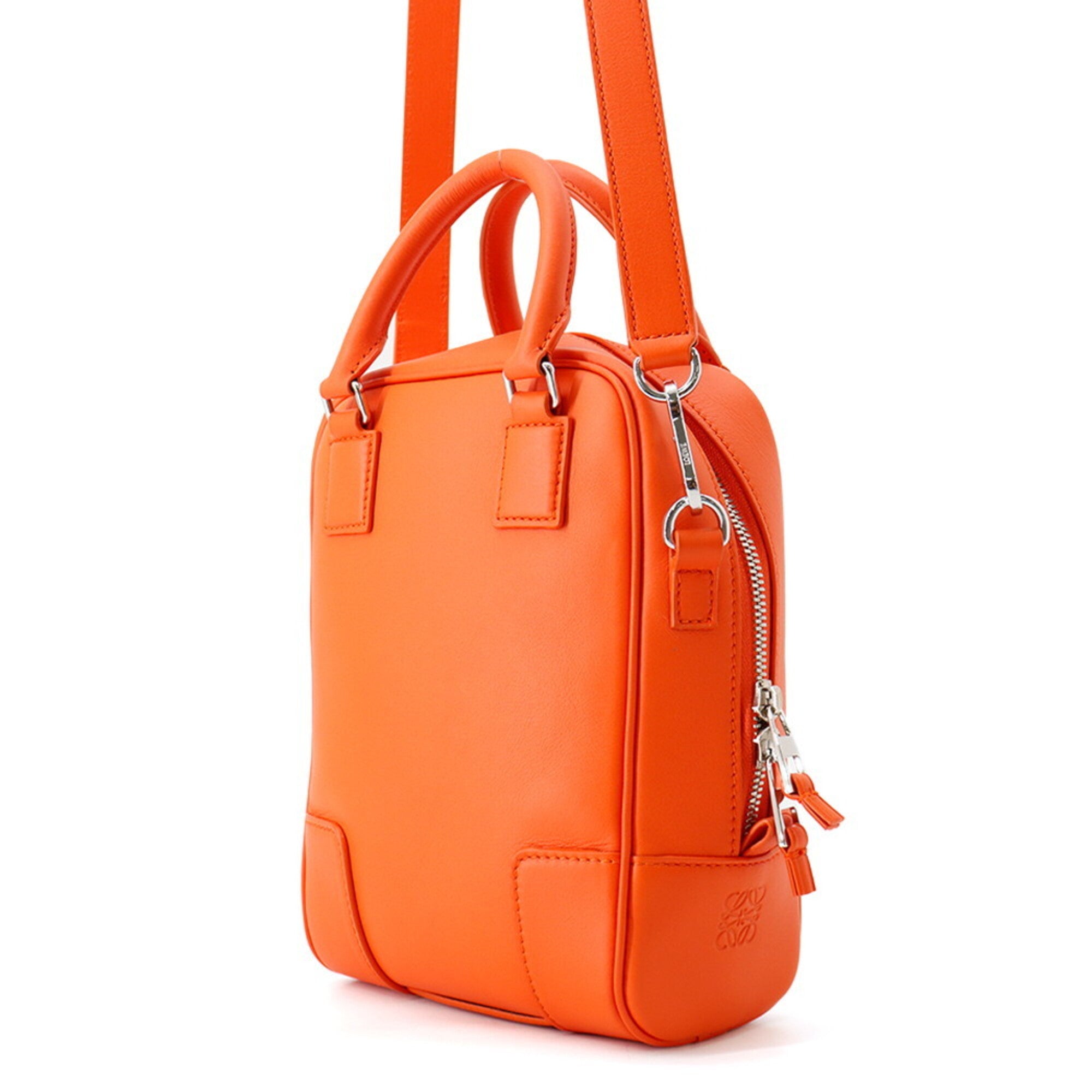Loewe Amazona Orange Leather Handbag (Pre-Owned)