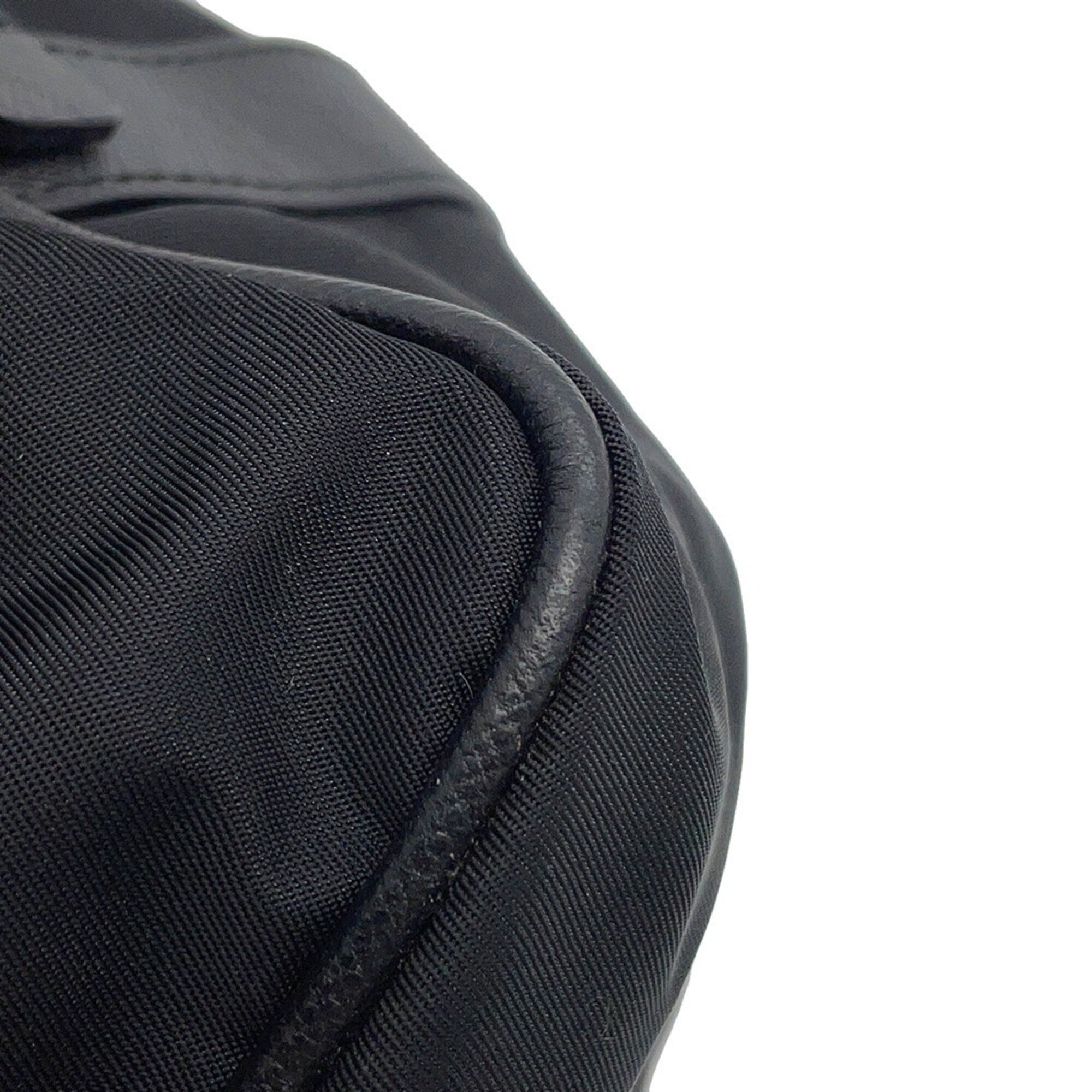 Prada Black Nylon Clutch Bag Handbag (Pre-Owned)